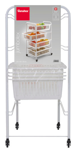 METALTEX Carrello di verdure bianco gigante