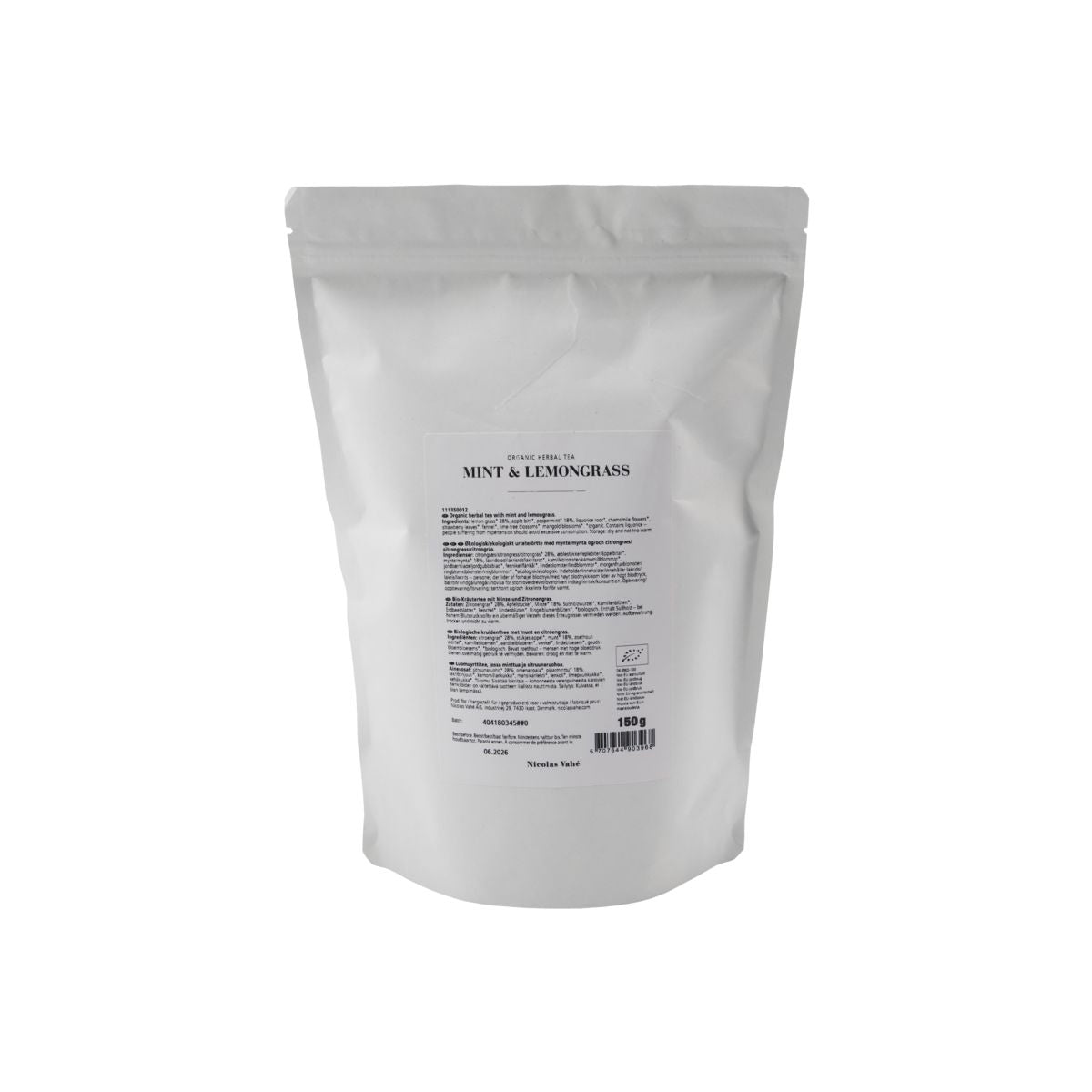 Tè biologico, menta e citronella, 100 x 1,5 g.