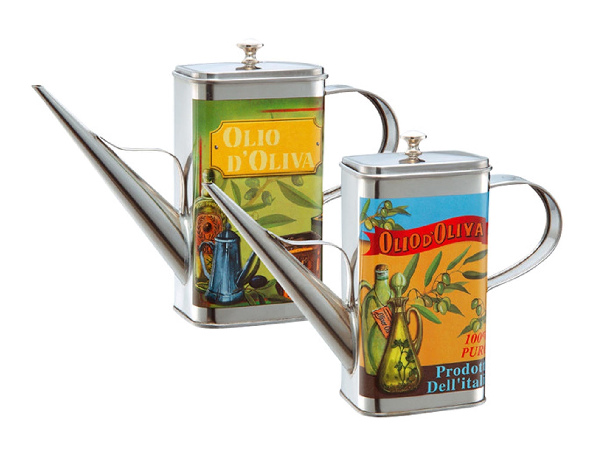 Stilvolle 0.5 l Ölkanne von EVA COLLECTION aus Glas mit Edelstahl-Deckel, ideal für Öl & Essig, tropffrei & spülmaschinenfest.
