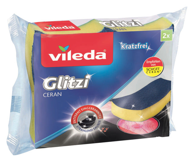 VILEDA Glaskeramikschwamm Glitzi 2 Stück in  präsentiert im Onlineshop von KAQTU Design AG. Haushaltshilfen ist von VILEDA