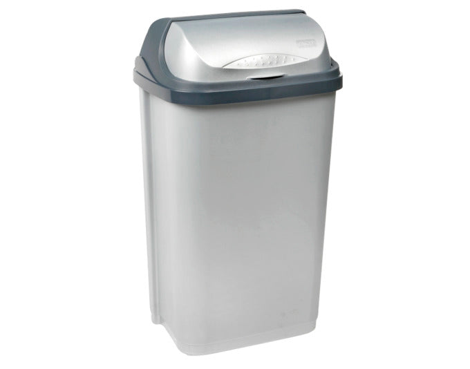KEEEPER Abfalleimer rasmus silber 50 l 29.5x39x67.5 cm in  präsentiert im Onlineshop von KAQTU Design AG. Mülleimer ist von KEEEPER