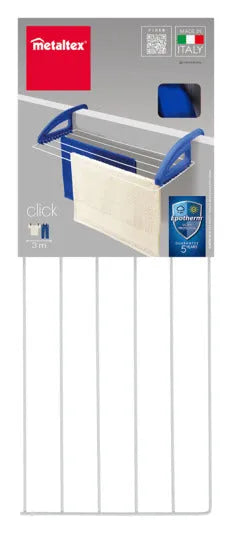 Praktischer METALTEX Heizungs- und Balkontrockner, kompakt, robust, ideal für kleine Wäschemengen, platzsparend und vielseitig einsetzbar.