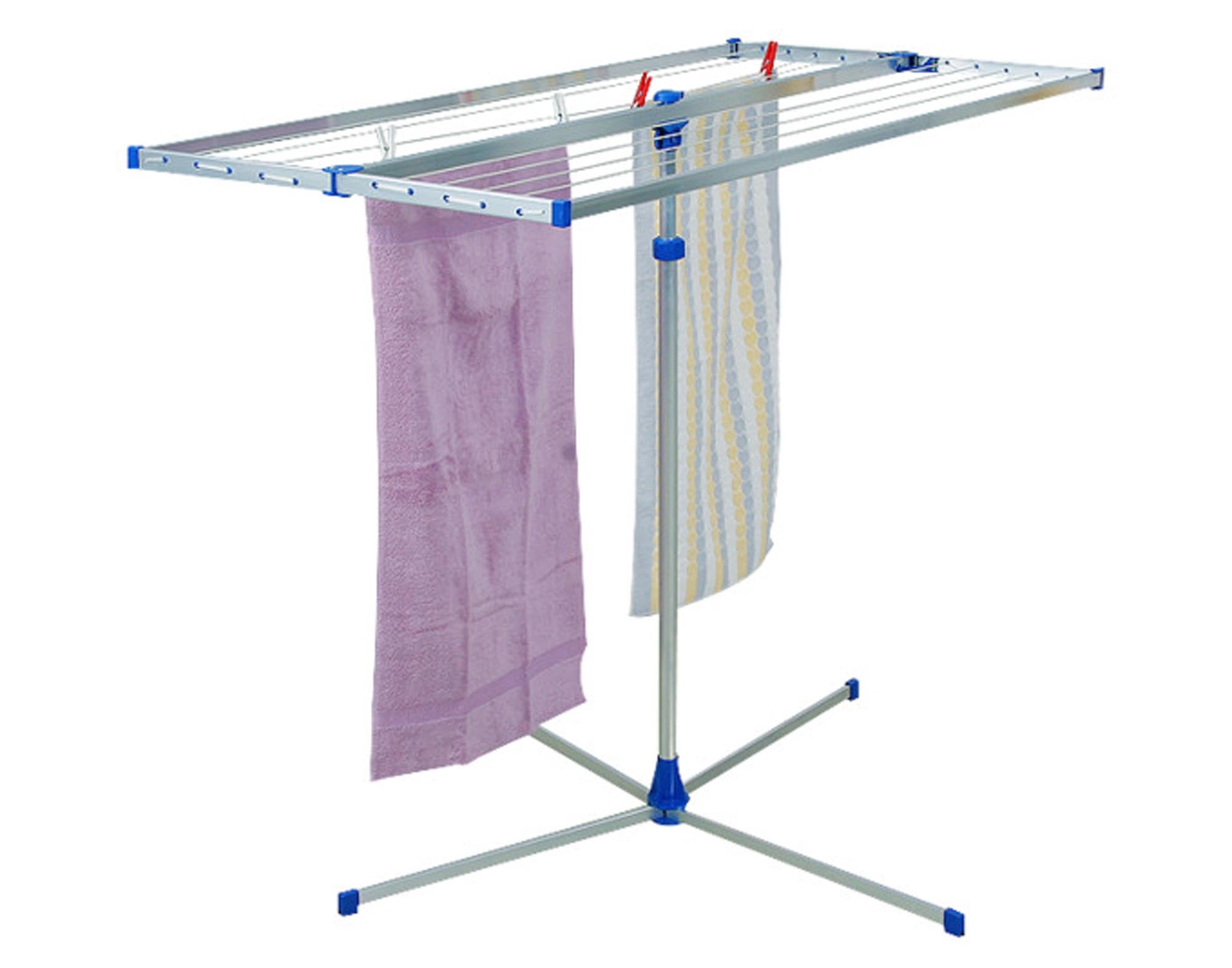 Robuster Wäschetrockner Libelle XL von STEWI: Stabiler Stand, große Trockenfläche, langlebig und platzsparend.
