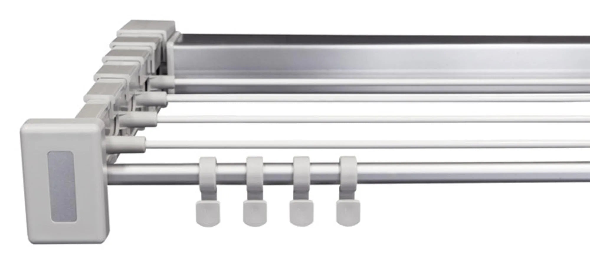 Platzsparender, wetterfester Wäschetrockner von STEWI, 70 cm, aus leichtem Aluminium, flexibel anpassbar, ideal für drinnen und draußen.