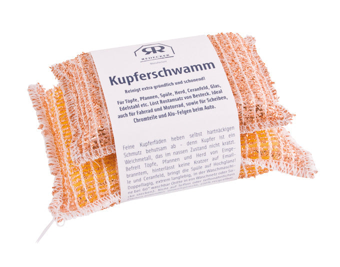 REDECKER Kupferschwamm Set 11x7 cm und 14x10 cm in  präsentiert im Onlineshop von KAQTU Design AG. Haushaltshilfen ist von REDECKER