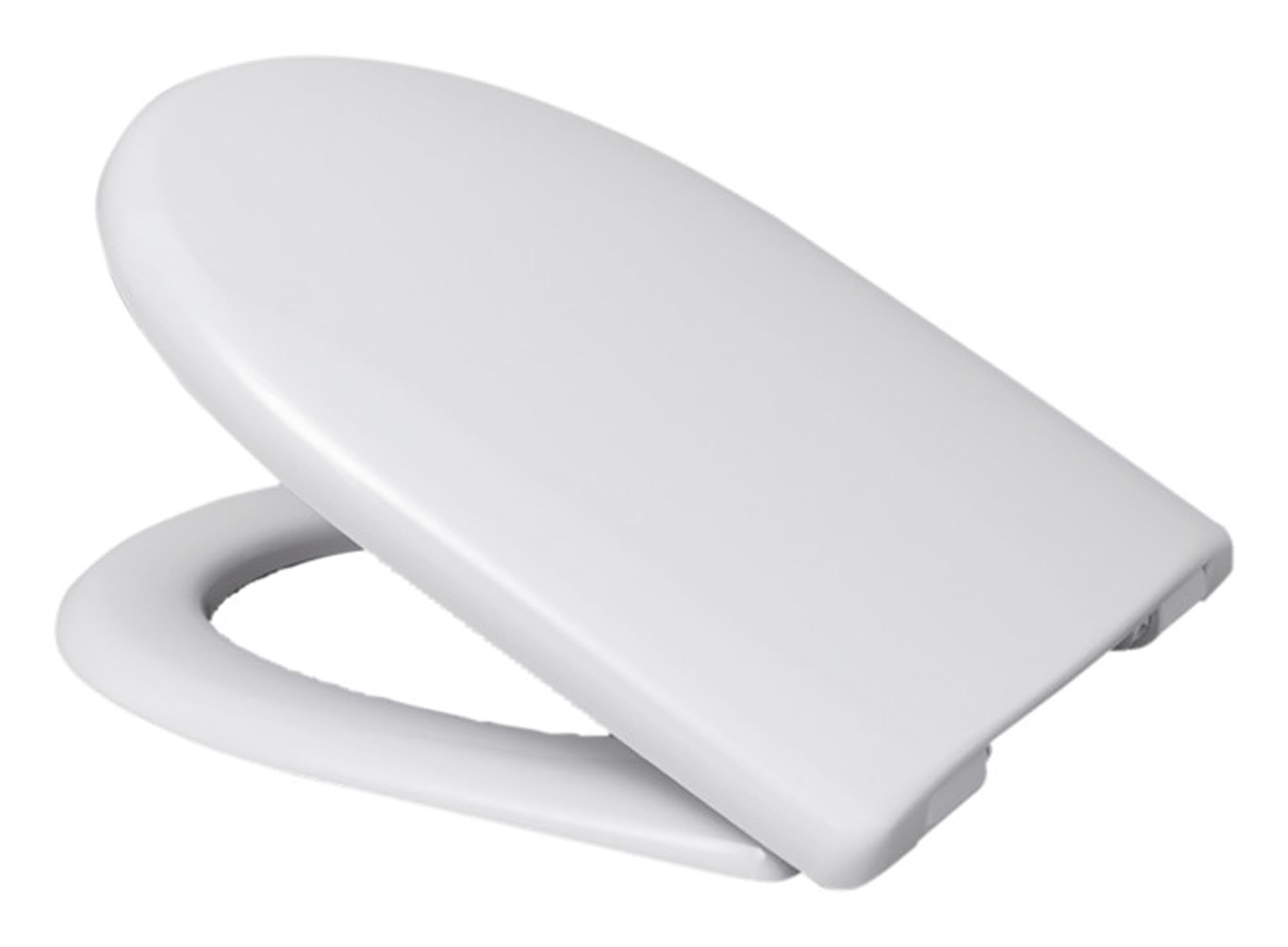 Eleganter WC-Sitz von DIAQUA mit sanfter Absenkautomatik, robustem Duroplast und zeitlosem Design für jedes Bad.