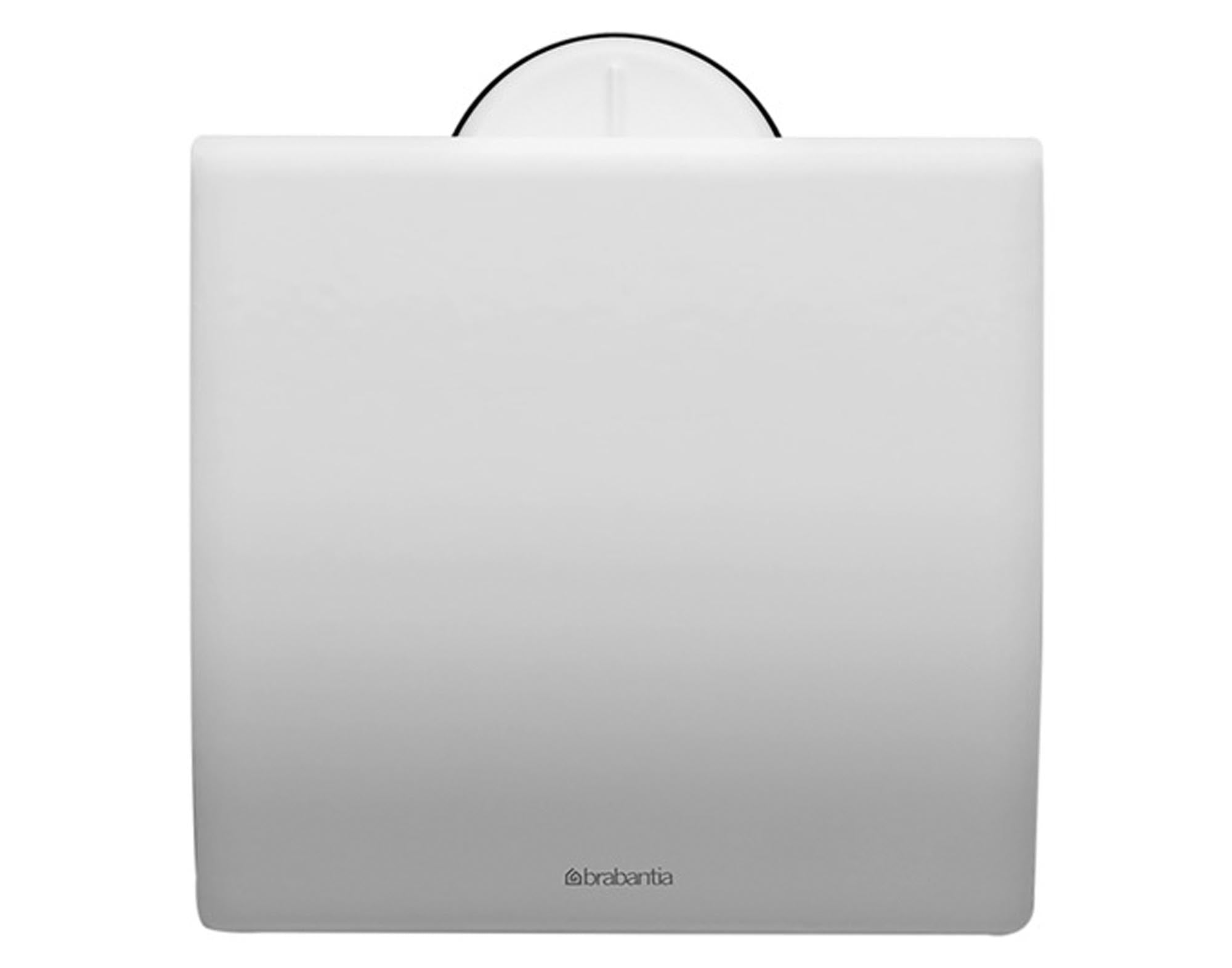 Eleganter BRABANTIA WC Papierhalter aus rostfreiem Edelstahl, langlebig, pflegeleicht, für alle Toilettenpapierrollen geeignet.