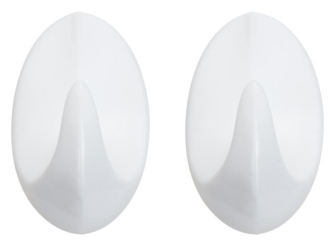 DIAQUA Haken oval weiss 2 Stück in  präsentiert im Onlineshop von KAQTU Design AG. Kleiderhaken ist von DIAQUA