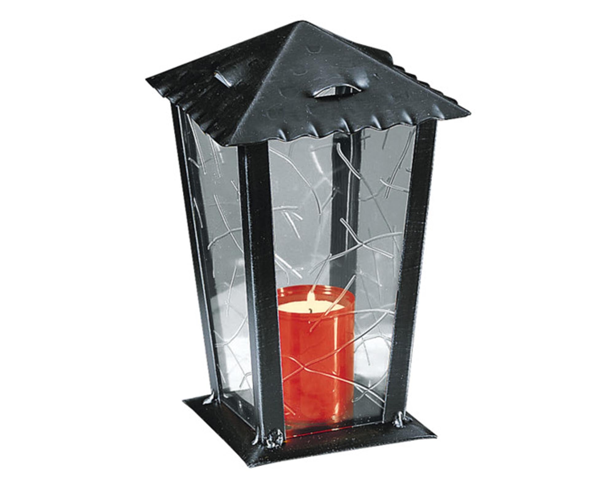 <tc>LIENBACHER</tc> Grave lantern with Kla<tc>ppd</tc>black base and ground spike 22 cm