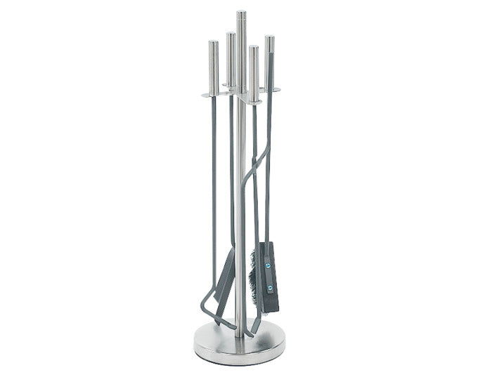 LIENBACHER Cheminéegarnitur 4-teilig rund Inox in  präsentiert im Onlineshop von KAQTU Design AG. Haushaltswaren ist von LIENBACHER