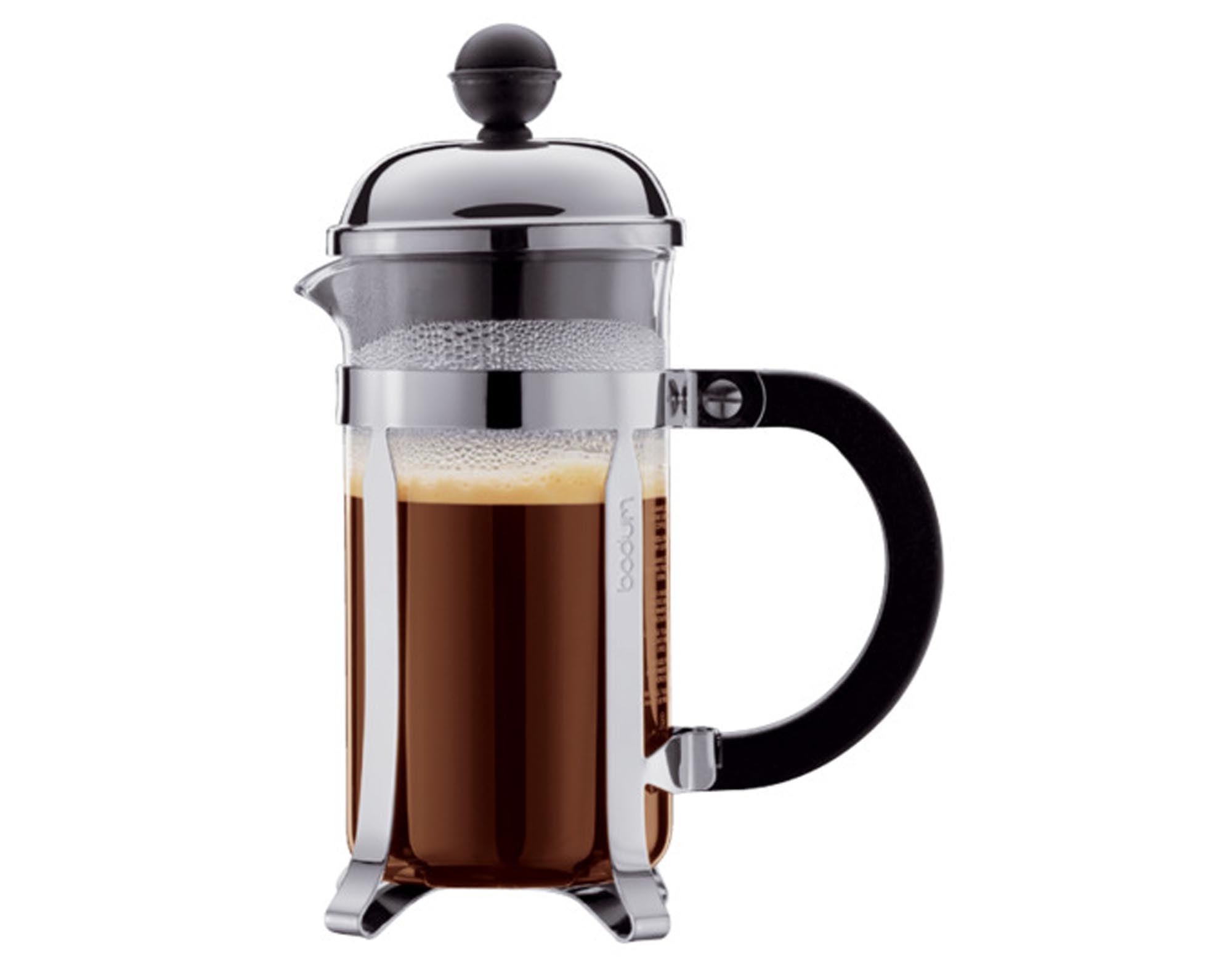 Eleganter BODUM Chambord Kaffeebereiter: 8 Tassen, Borosilikatglas, Edelstahl, vollmundiges Aroma, spülmaschinenfest.