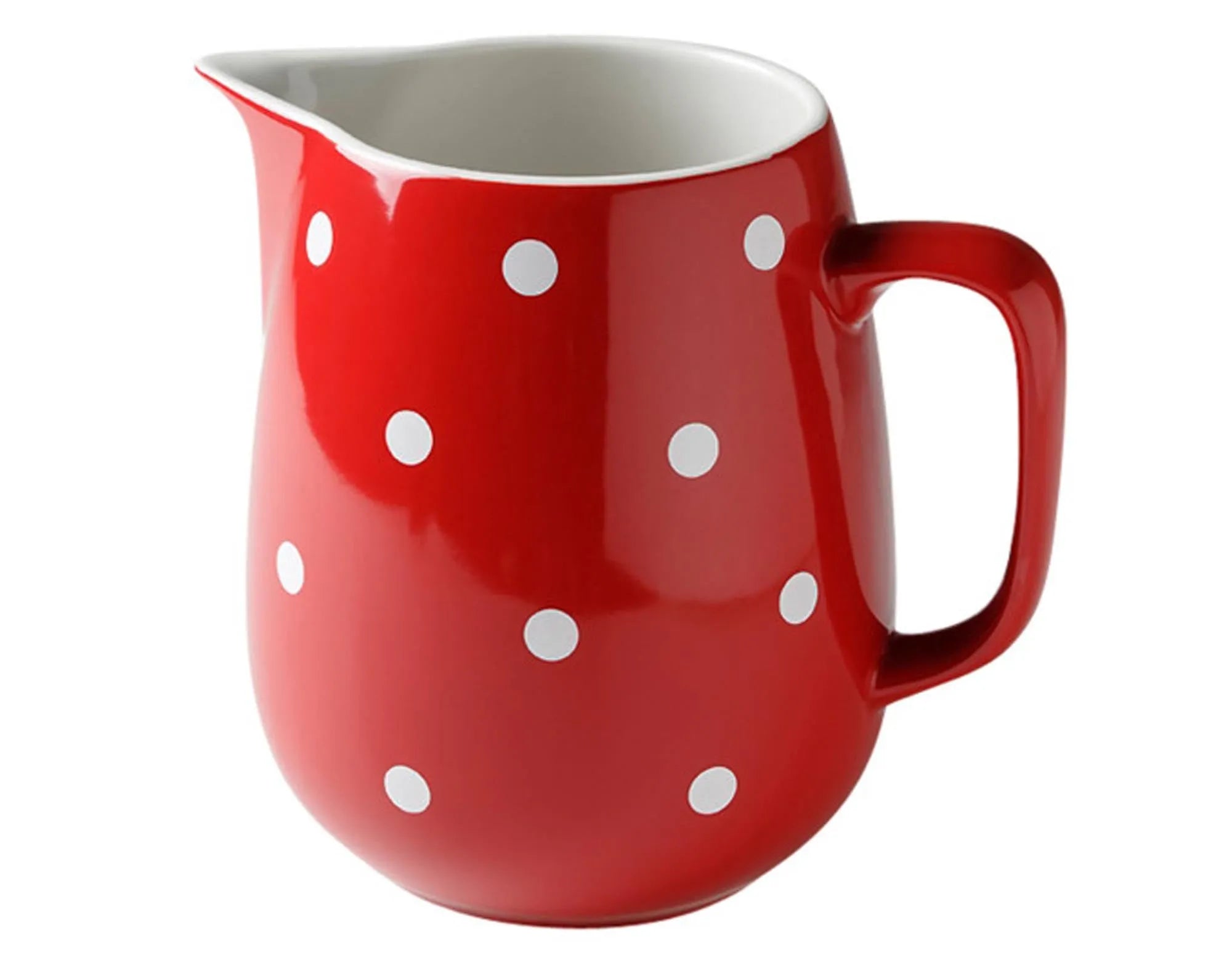 Eleganter 2L Milchkrug aus Porzellan von RÖSSLER, ideal für heiße und kalte Getränke, mit ergonomischem Griff.