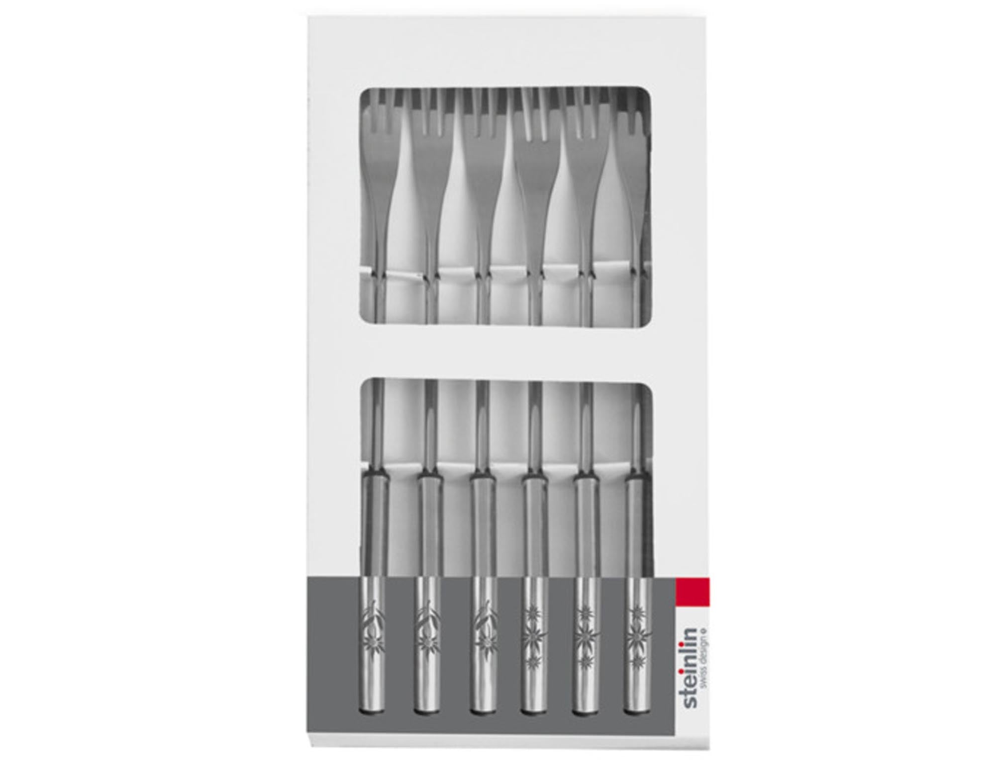 STEINLIN Fourchettes à fondue Edelweiss Inox, 6 pièces