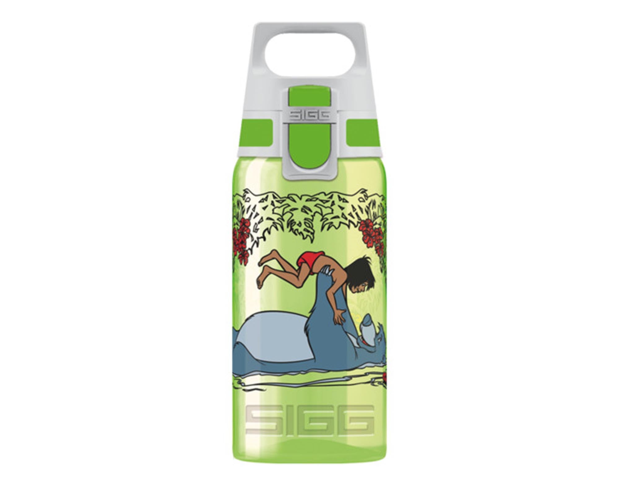 SIGG Trinkflasche 0.5l: BPA-frei, robust, farbenfroh. Ideal für Sport & Freizeit. Junglebook-Design, spülmaschinenfest.