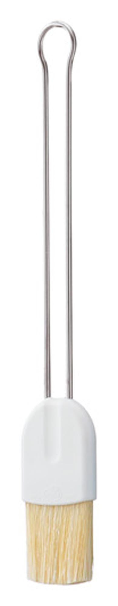 RÖSLE Backpinsel 23.5x3.5 cm: Edelstahlgriff, Naturborsten, ideal für Ei, Butter, Öl. Perfekt für Backen und Glasieren.