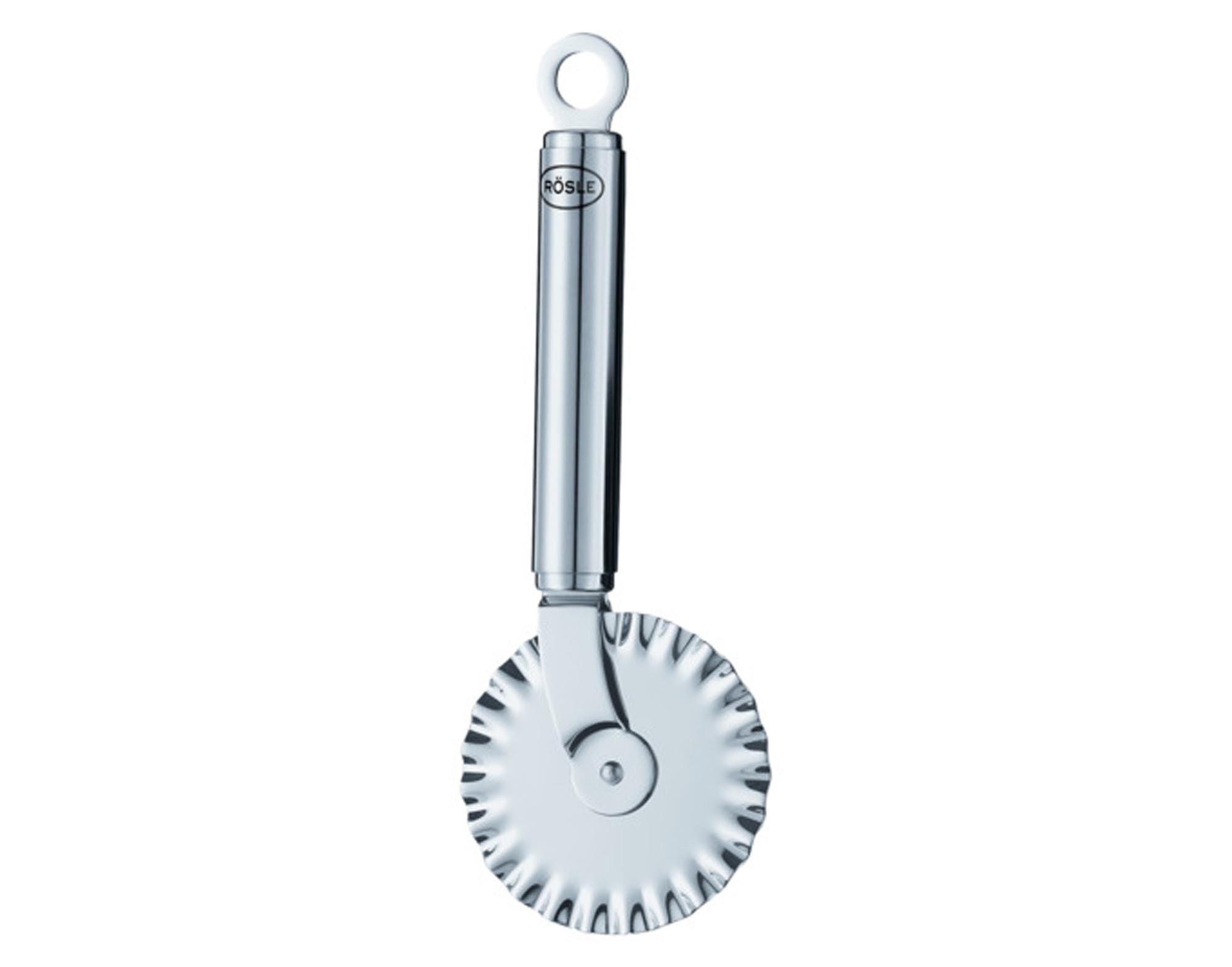 RÖSLE Teigrädchen: Ø 7 cm, 19,5 cm lang, Edelstahl, ergonomisch. Perfekt für Pasta, Torten & Teigstreifen. Präzise & stilvoll.