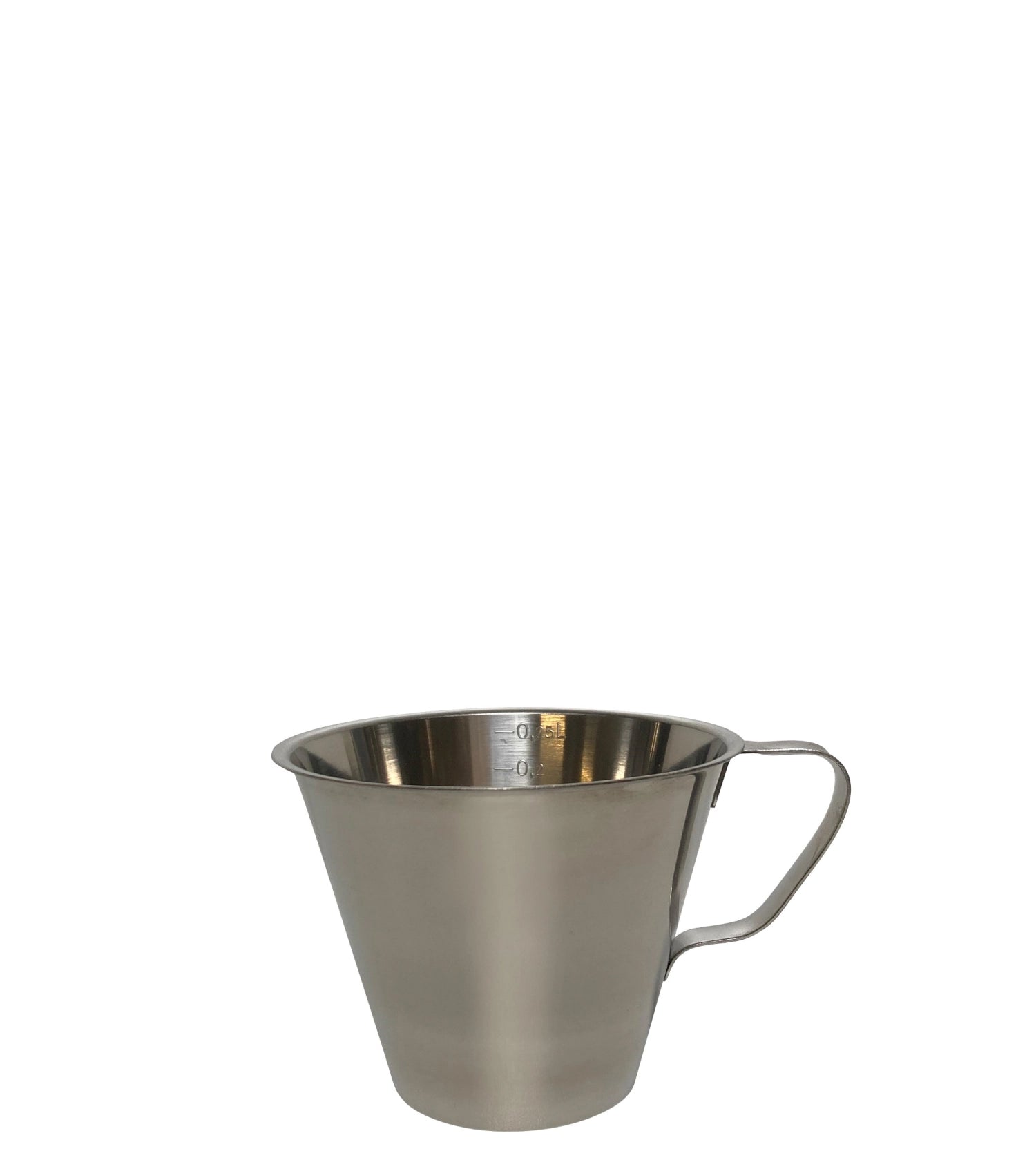 Messbecher 0.25lt Griff geschlossen D10cm H7cm lt/cup in Silber präsentiert im Onlineshop von KAQTU Design AG. Küchenhelfer ist von Nuts Innovations