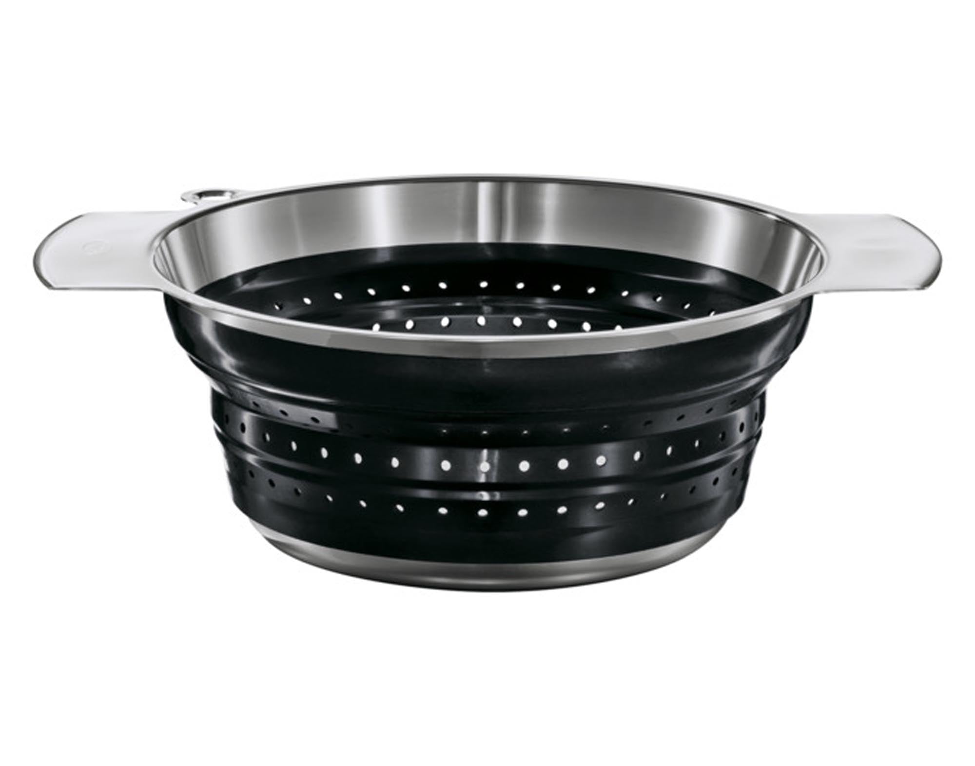 <tc>RÖSLE</tc> Salad strainer foldable black ø 24x10.5 cm