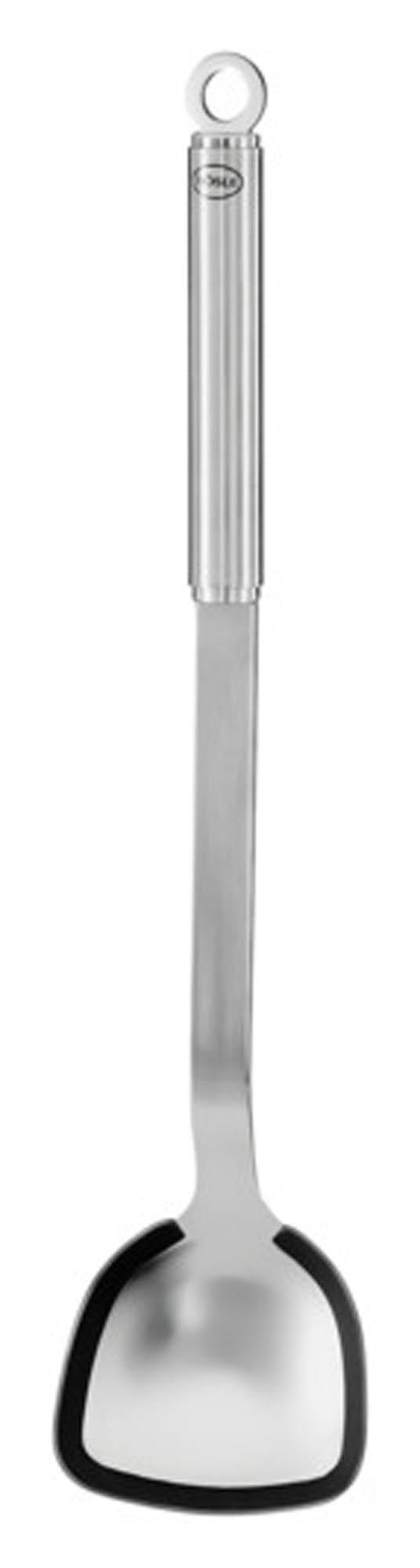 RÖSLE Woklöffel: Edelstahl & Silikon, ergonomisch, hitzebeständig, kratzfrei, spülmaschinenfest. Perfekt für Wok & Pfanne.