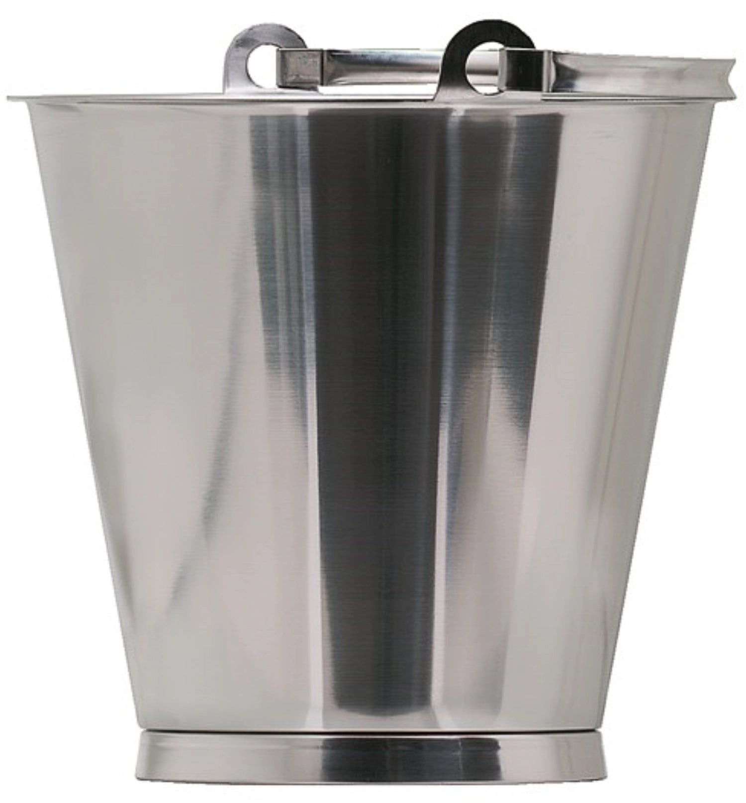 Eimer mit Bodenreif 10lt graduiert Edelstahl D30cm H26cm in Silber präsentiert im Onlineshop von KAQTU Design AG. Aufbewahrungsdose ist von DaloLindén