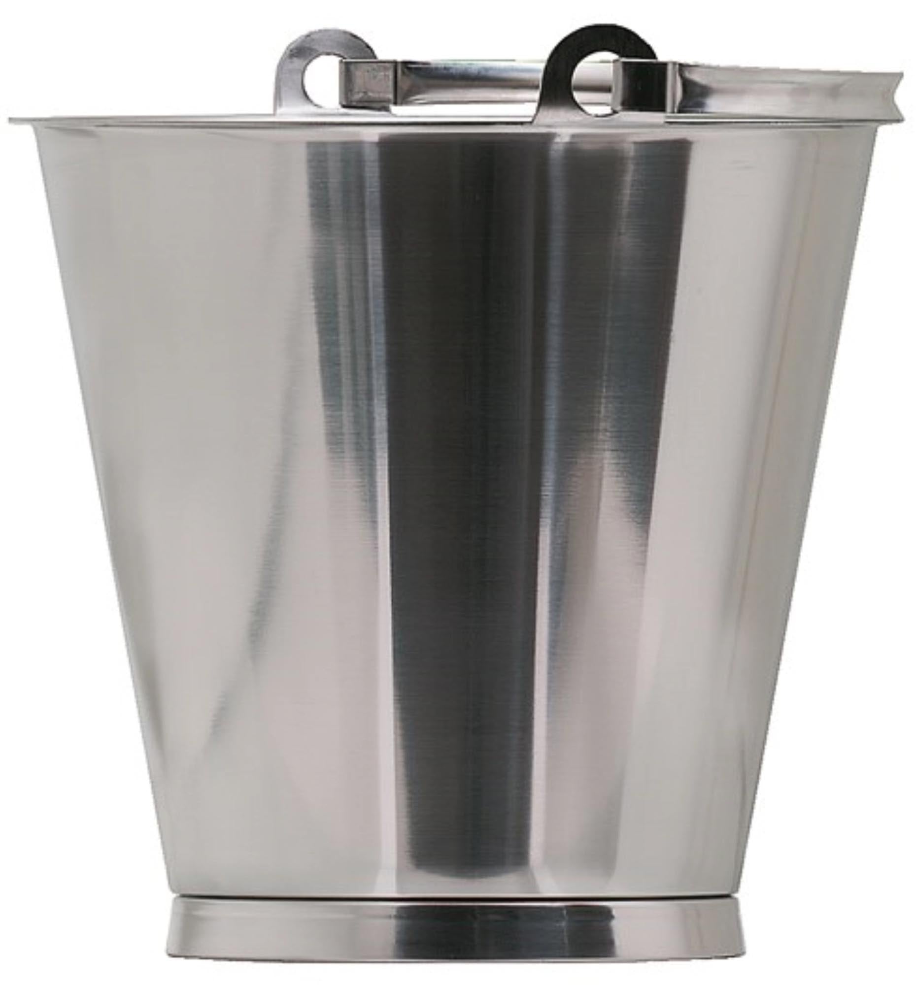 Bucket with floor ripe 12lt graduated stainless steel d31cm H29cm