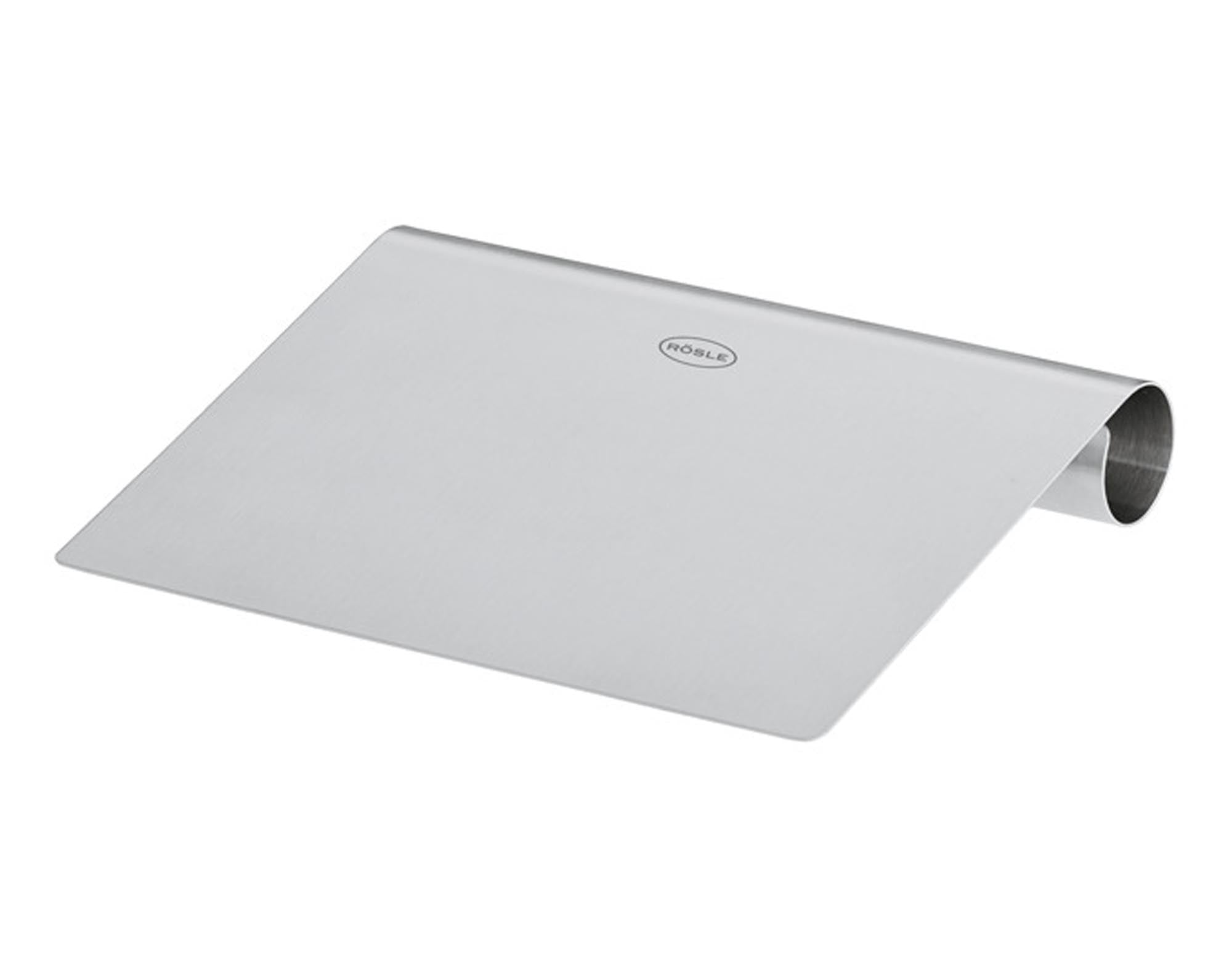 RÖSLE Backspachtel 15x11.5 cm: Edelstahl, korrosionsbeständig, ergonomisch, ideal für Teig, Sahne, Fondant. Spülmaschinenfest.