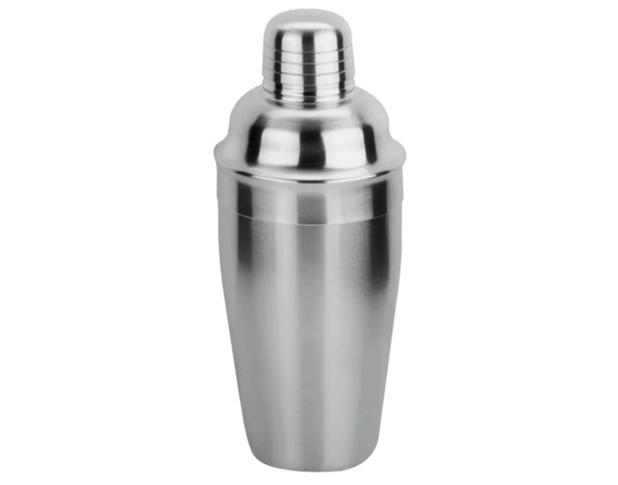 Eleganter 0.5L Shaker aus satiniertem Edelstahl von LEOPOLD, ideal für stilvolle Cocktails. Ergonomisch, langlebig, spülmaschinenfest.
