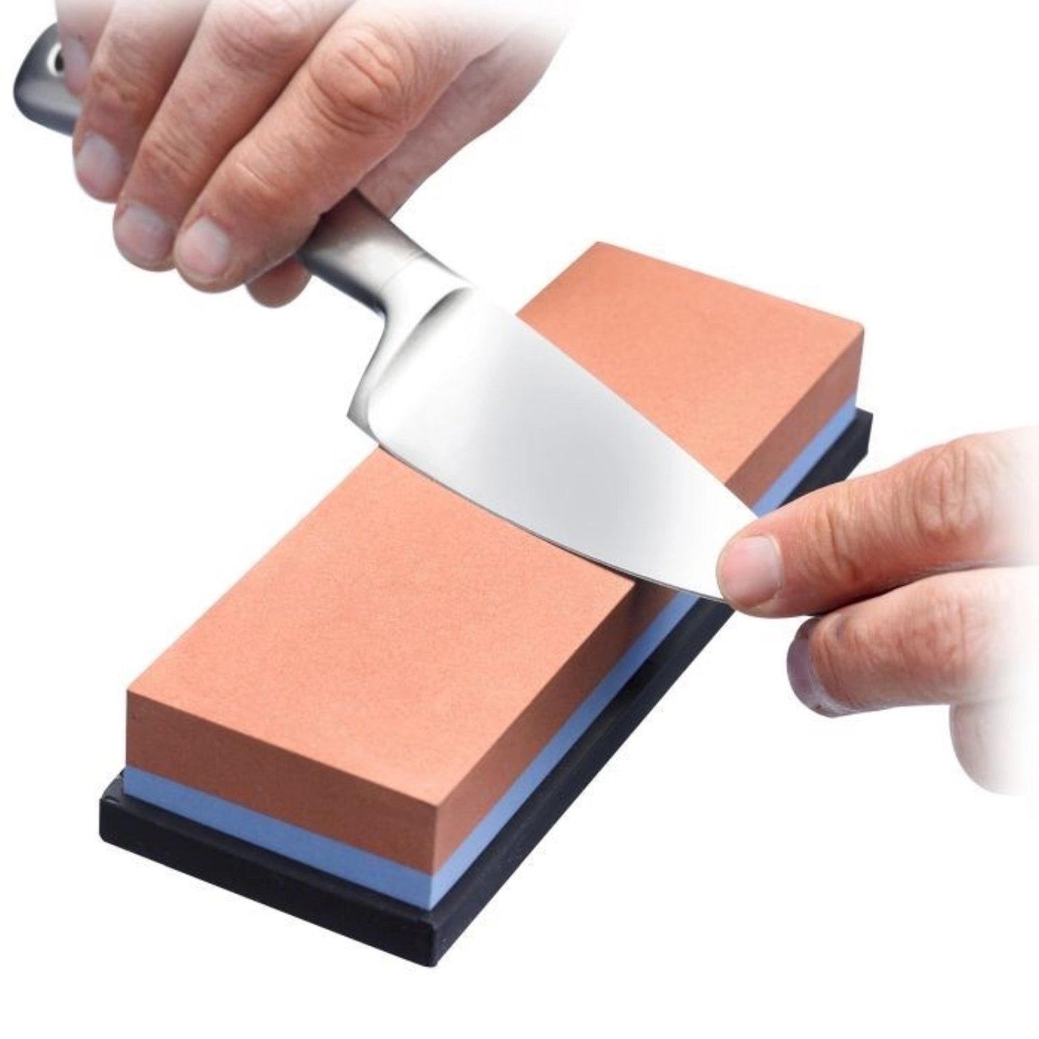 Praktischer Schleifstein von Westmark mit zwei Körnungen, ideal zum Schärfen von Küchenmessern. Kompakte Größe: 1.8x6x2.7cm.