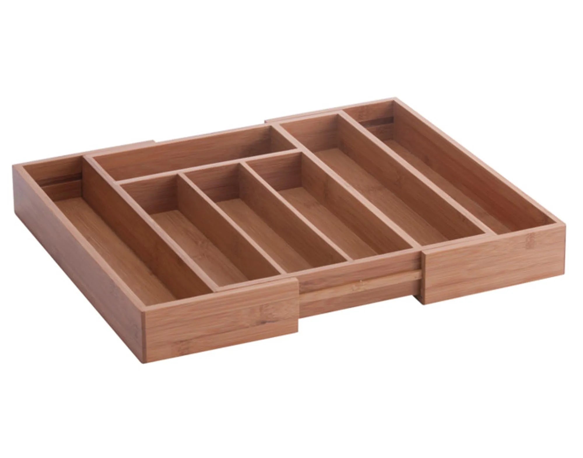 Ausziehbarer Besteckkasten aus Bambus, 29-40x33.5x5 cm, nachhaltig, funktional, stilvoll, von ZELLER PRESENT.