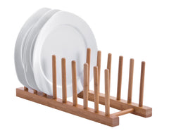 ZELLER Tellerständer Bamboo mit 8 Fächer 34x12.5x12 cm