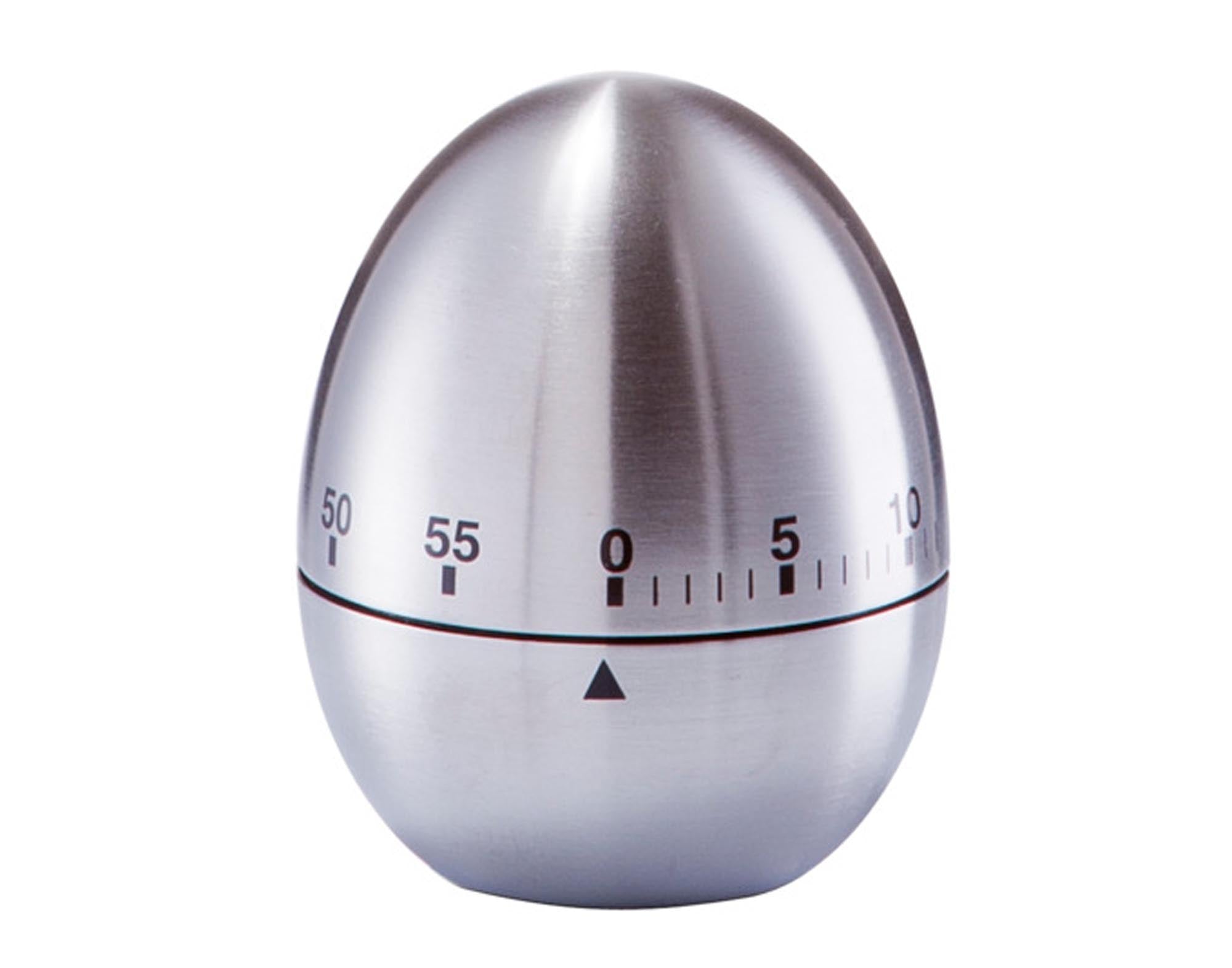 Eleganter Edelstahl-Timer von ZELLER PRESENT, kompakt (6x7 cm), rostfrei, benutzerfreundlich, mit präzisem Alarm für perfekte Garzeiten.