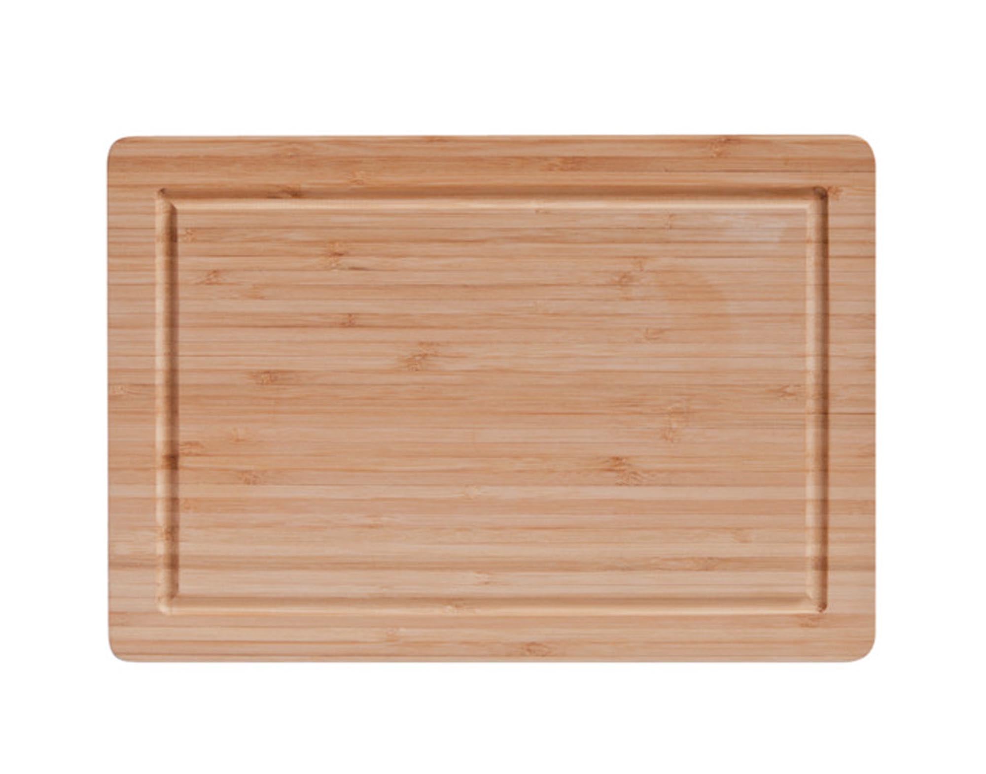 Elegantes Bambus-Schneidbrett 32x22x1.6 cm mit Saftrille von ZELLER PRESENT: robust, nachhaltig, messerschonend, hygienisch.