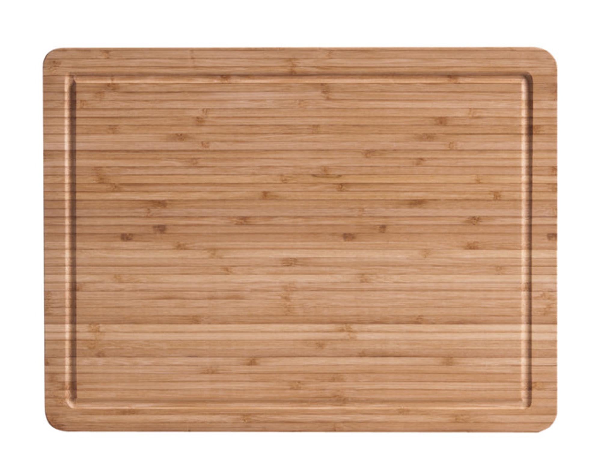 Elegantes Bambus-Schneidbrett (39x29x1.6 cm) mit Saftrille von ZELLER PRESENT: robust, umweltfreundlich, ideal für saubere Küchen.