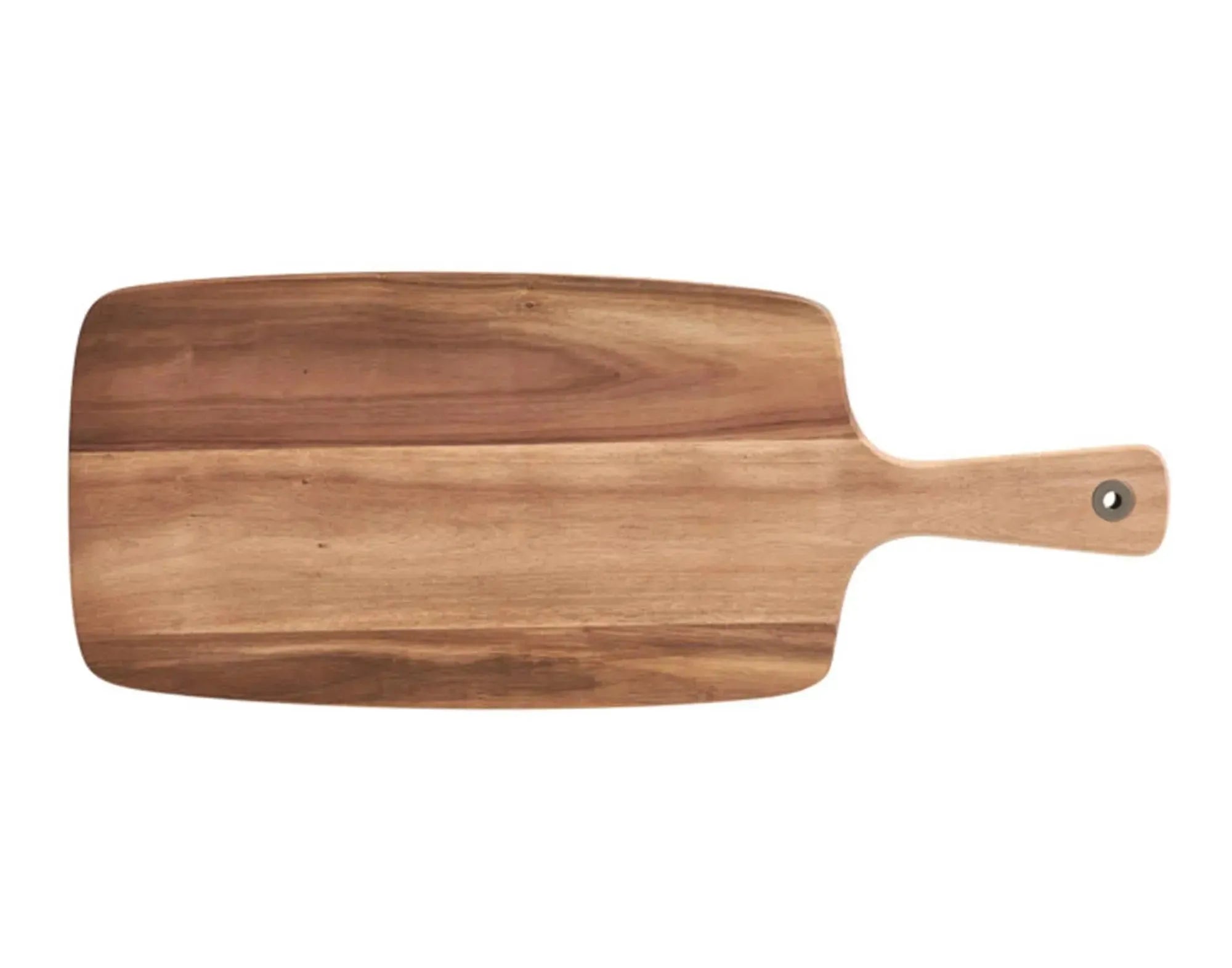 Elegantes Akazien-Schneidbrett (52x20.5cm) mit Griff: robust, hygienisch, vielseitig – ein Muss für jede Küche.