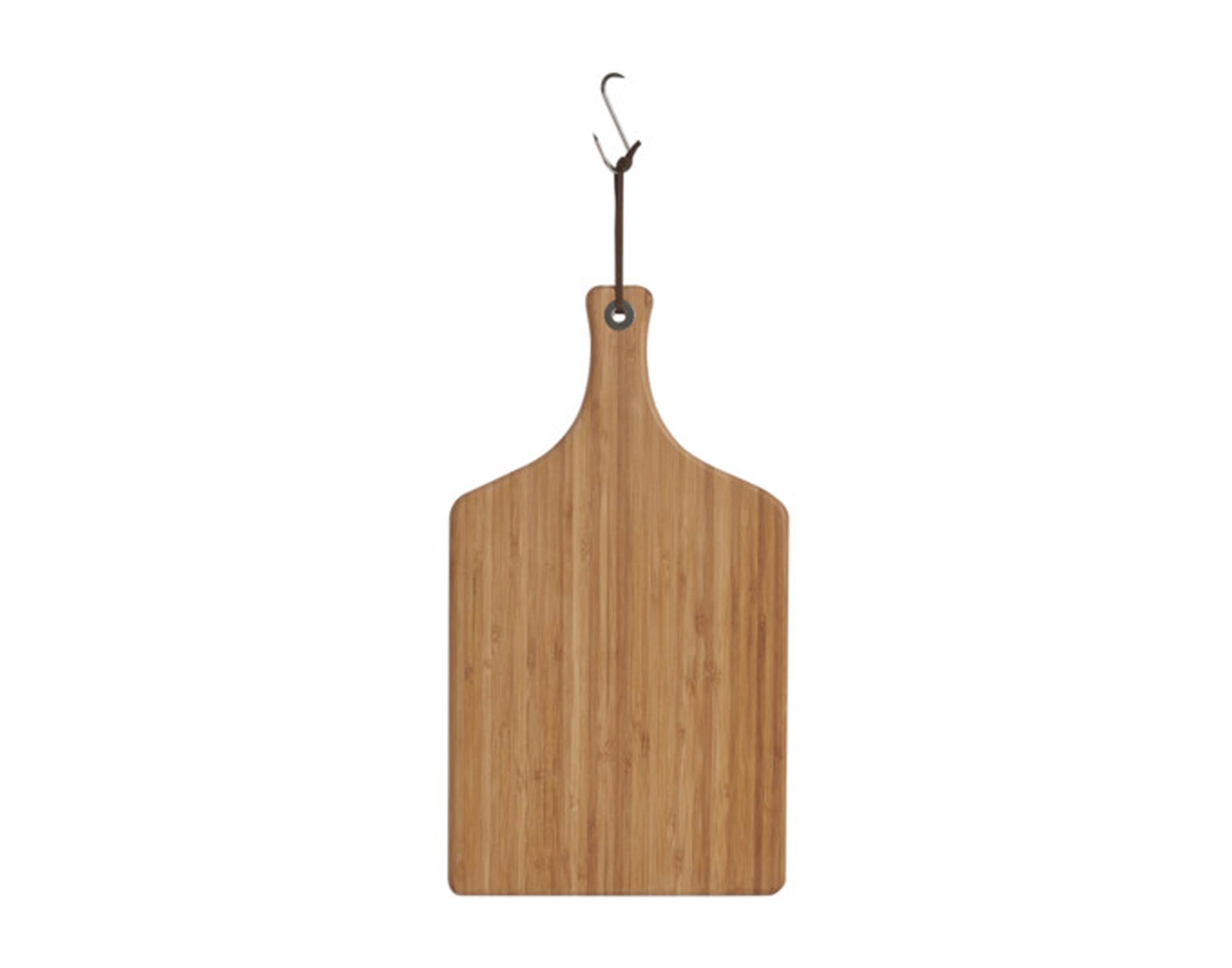 Elegantes Bambus-Schneidbrett (45x25 cm) von ZELLER PRESENT: robust, antibakteriell, mit Griff – ideal für stilvolles Schneiden.