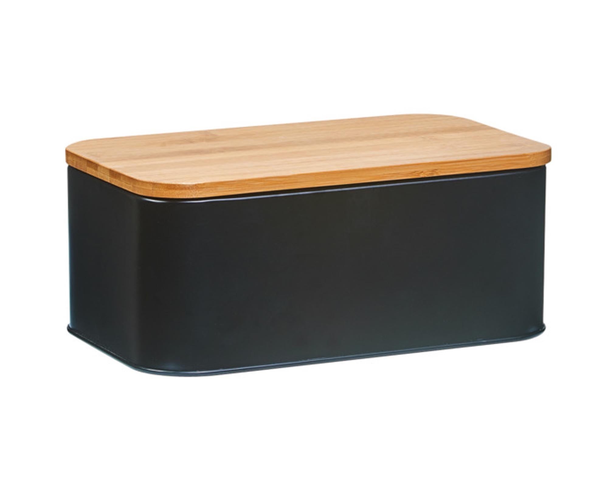 ZELLER Brotkasten schwarz Bamboo 31x18x12.5 cm in  präsentiert im Onlineshop von KAQTU Design AG. Brotkorb ist von ZELLER PRESENT