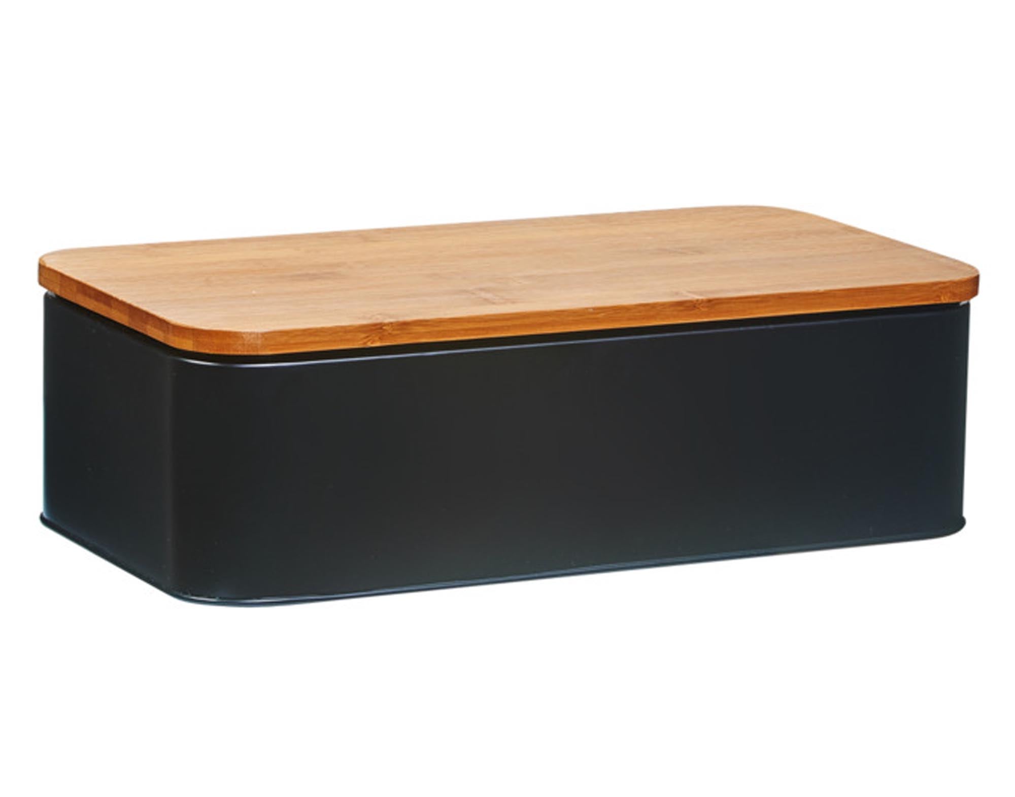 ZELLER Brotkasten schwarz Bamboo 45.5x23x13 cm in  präsentiert im Onlineshop von KAQTU Design AG. Brotkorb ist von ZELLER PRESENT