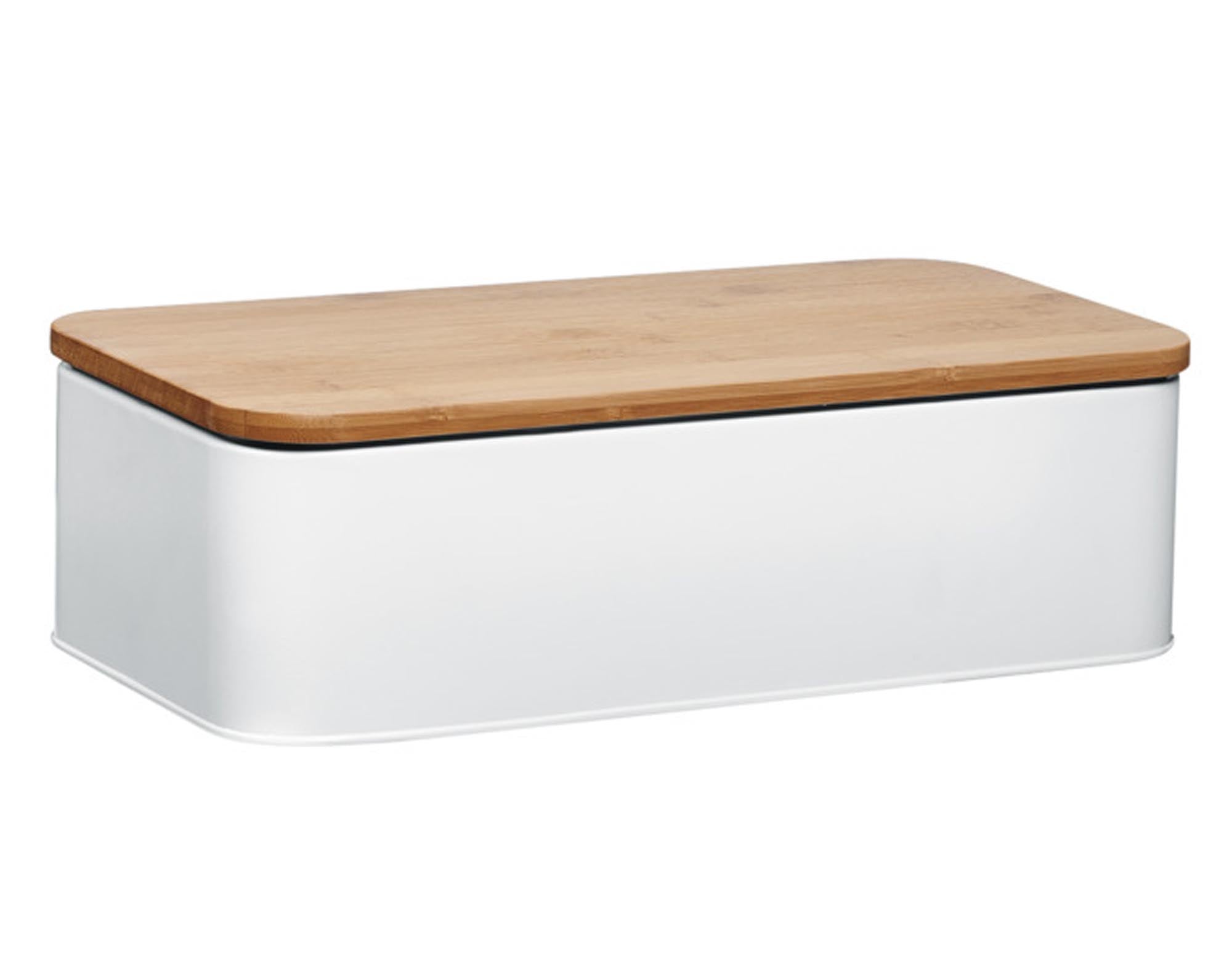 ZELLER Brotkasten weiss Bamboo 45.5x23x13 cm in  präsentiert im Onlineshop von KAQTU Design AG. Brotkorb ist von ZELLER PRESENT
