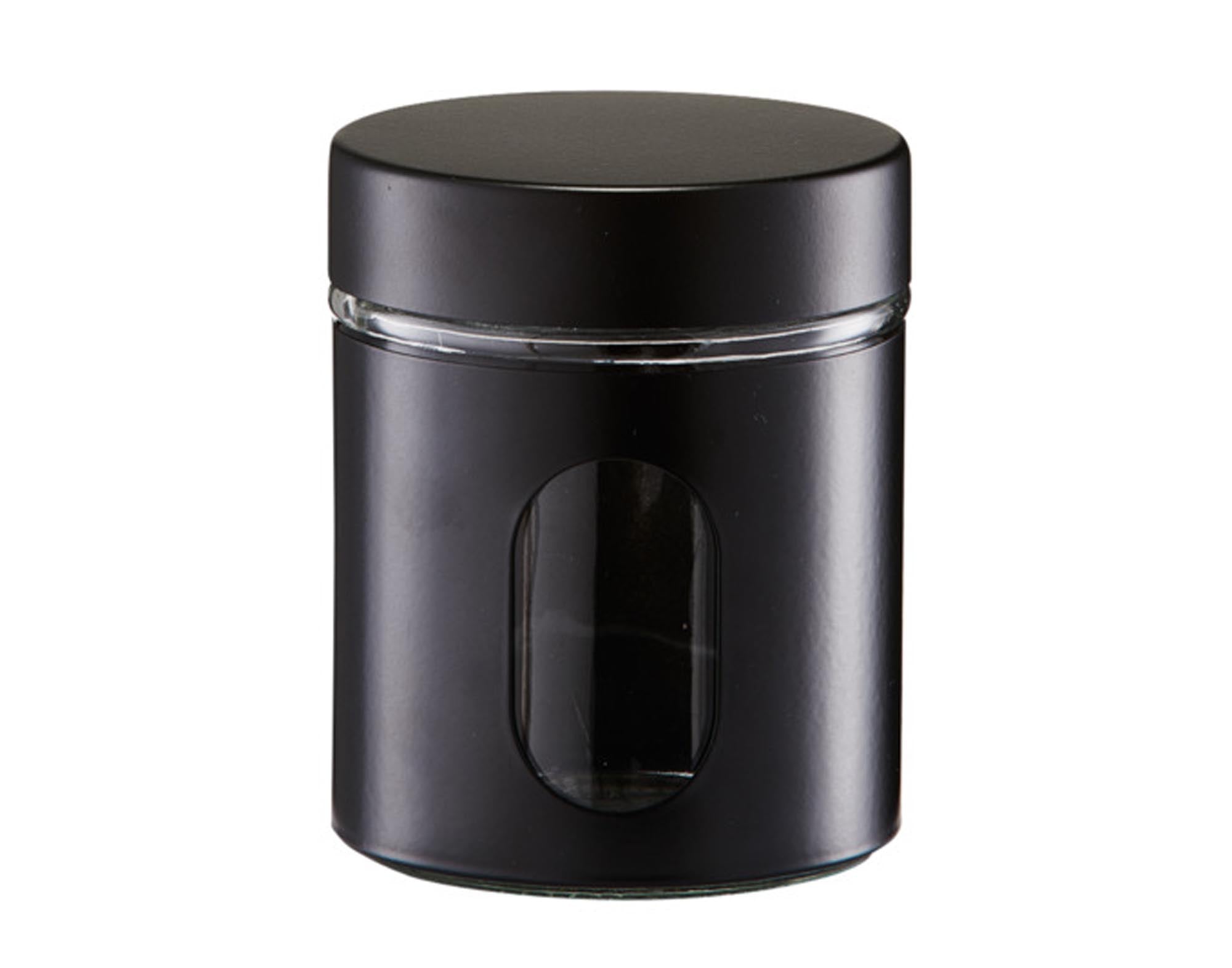 ZELLER Fensterdose schwarz 600ml ø 10.2x12.5 cm in  präsentiert im Onlineshop von KAQTU Design AG. Aufbewahrungsdose ist von ZELLER PRESENT