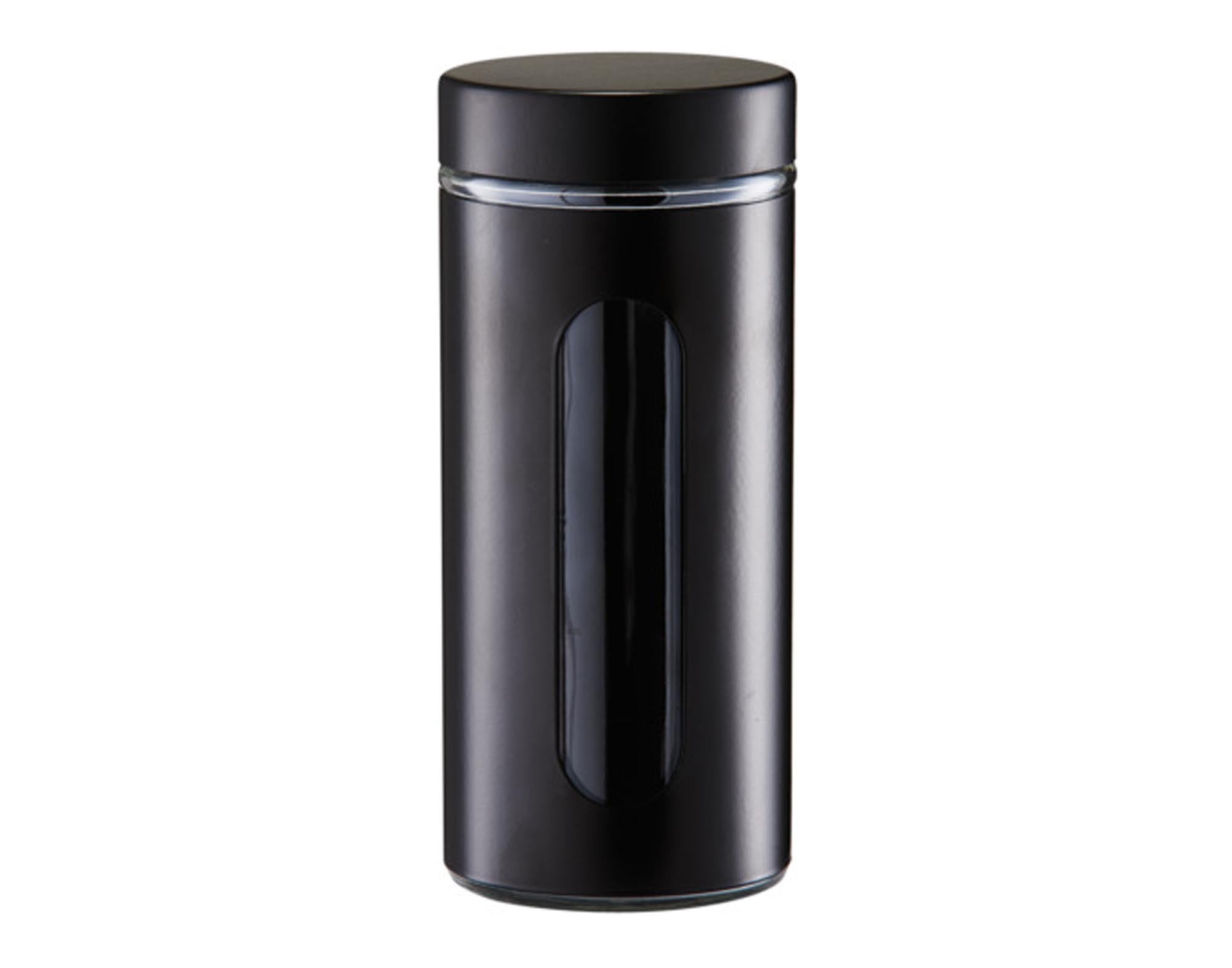 ZELLER Fensterdose schwarz 1200ml ø 10.2x23 cm in  präsentiert im Onlineshop von KAQTU Design AG. Aufbewahrungsdose ist von ZELLER PRESENT