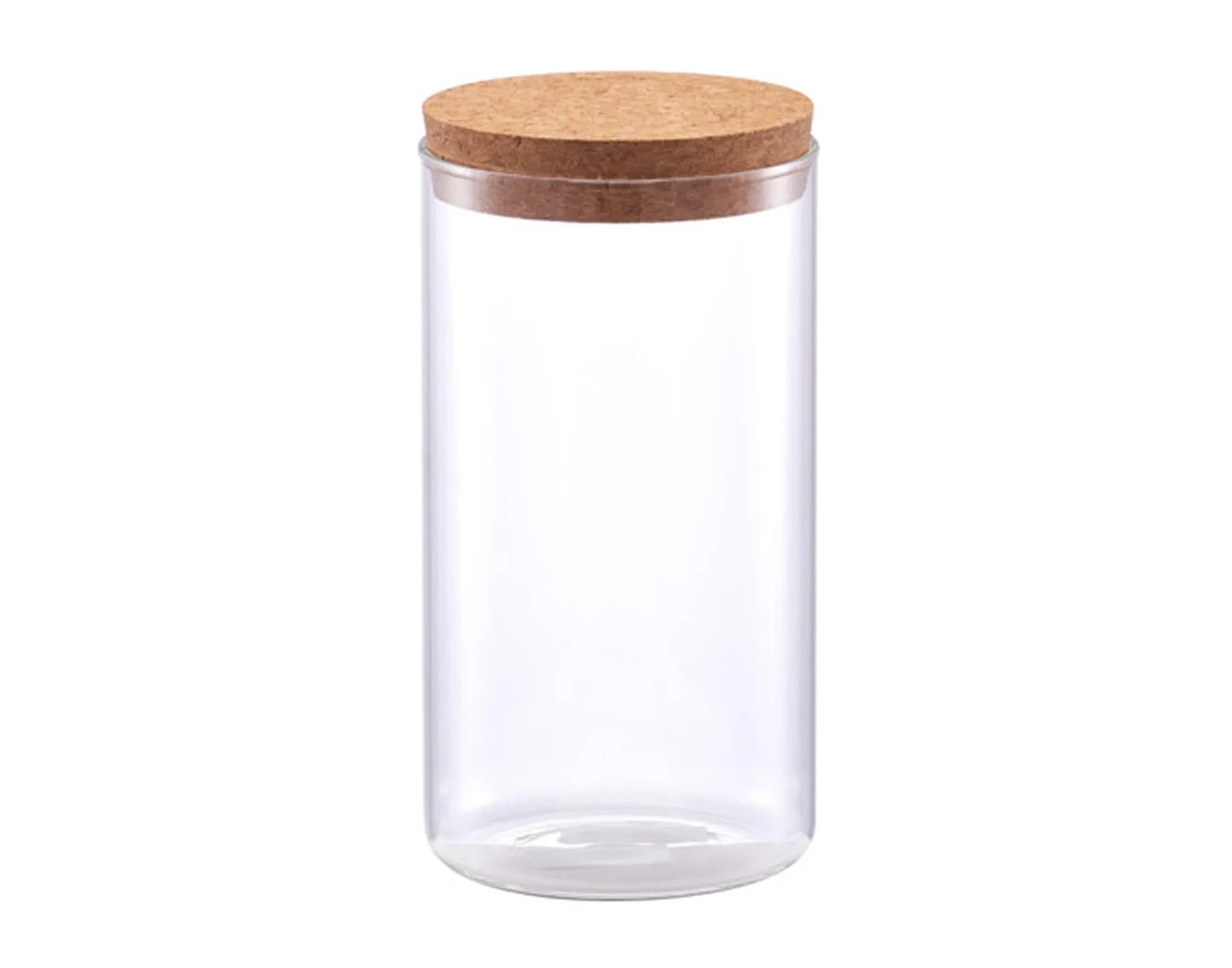 Stilvolle Vorratsdose 1100 ml von ZELLER PRESENT mit Korkdeckel, luftdicht, robust, ideal für Küche und Vorratsraum.