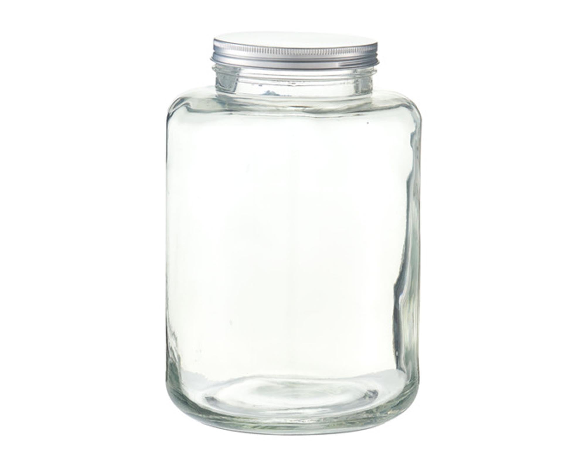 Zeller storage socket glass with lid metal 7000 ml