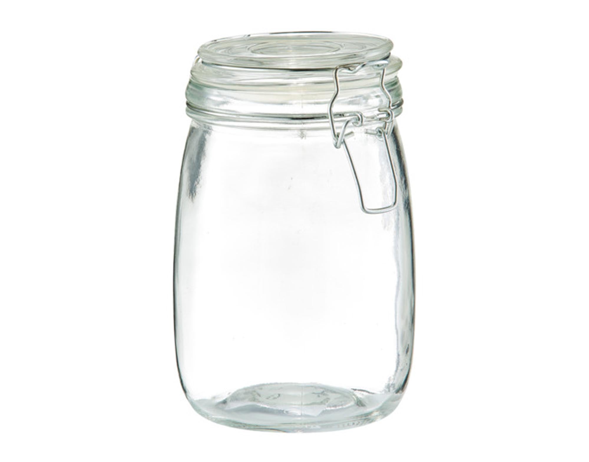 Zeller storage glass with lid ironing closure 1000 ml