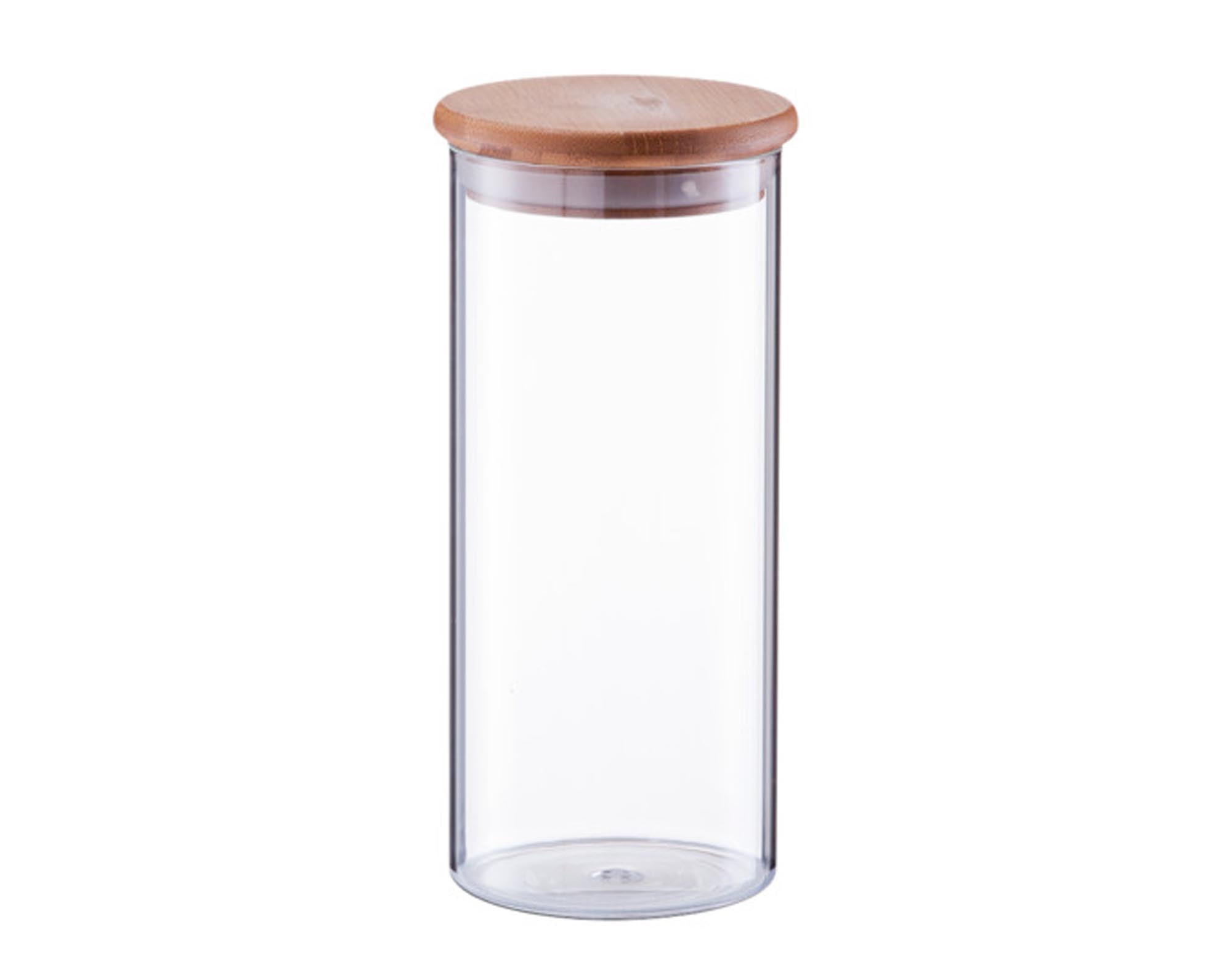 Zeller storage glass with lid bamboo 1400ml Ø1.5x23 cm