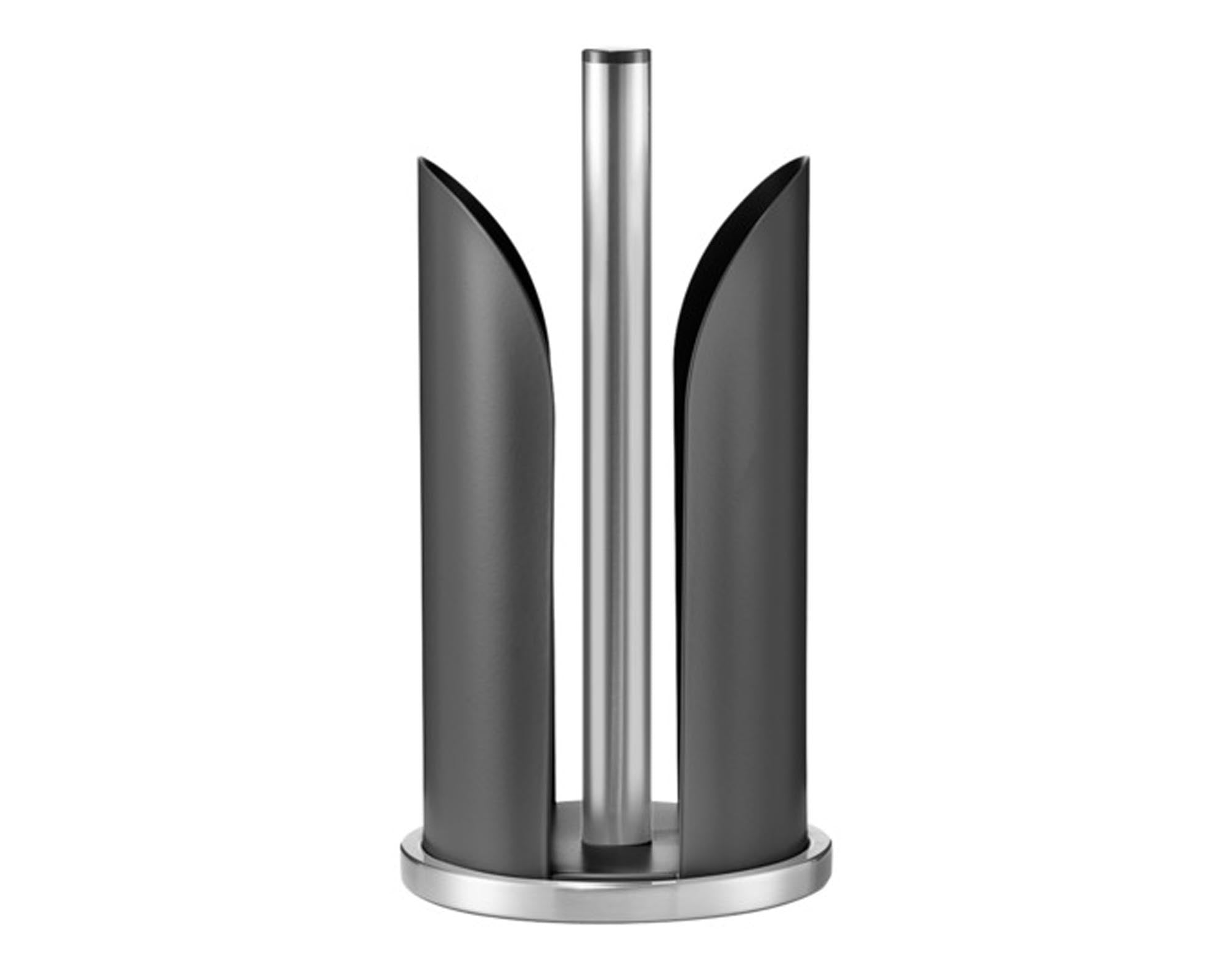 ZELLER Küchenrollenhalter Inox schwarz ø 15x30.5 cm in  präsentiert im Onlineshop von KAQTU Design AG. Papierrollenhalter ist von ZELLER PRESENT