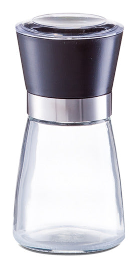 Pfeffermühle klein Glas schwarz ø 6.5x13.6 cm in  präsentiert im Onlineshop von KAQTU Design AG. Salz & Pfeffer ist von ZELLER PRESENT