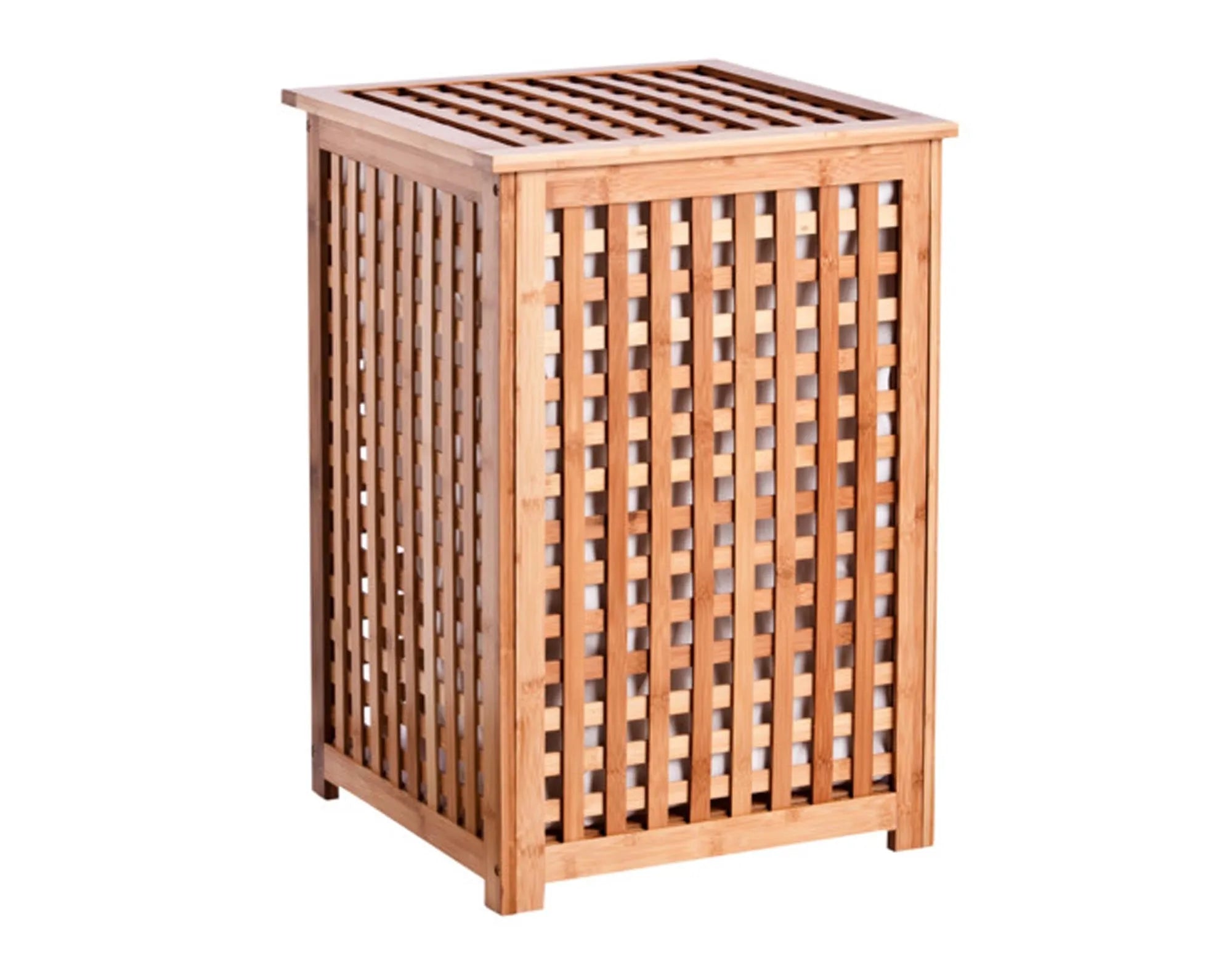 Stilvolle Wäschetruhe aus nachhaltigem Bambus (40x40x58 cm) von ZELLER PRESENT – praktisch, robust und modern.