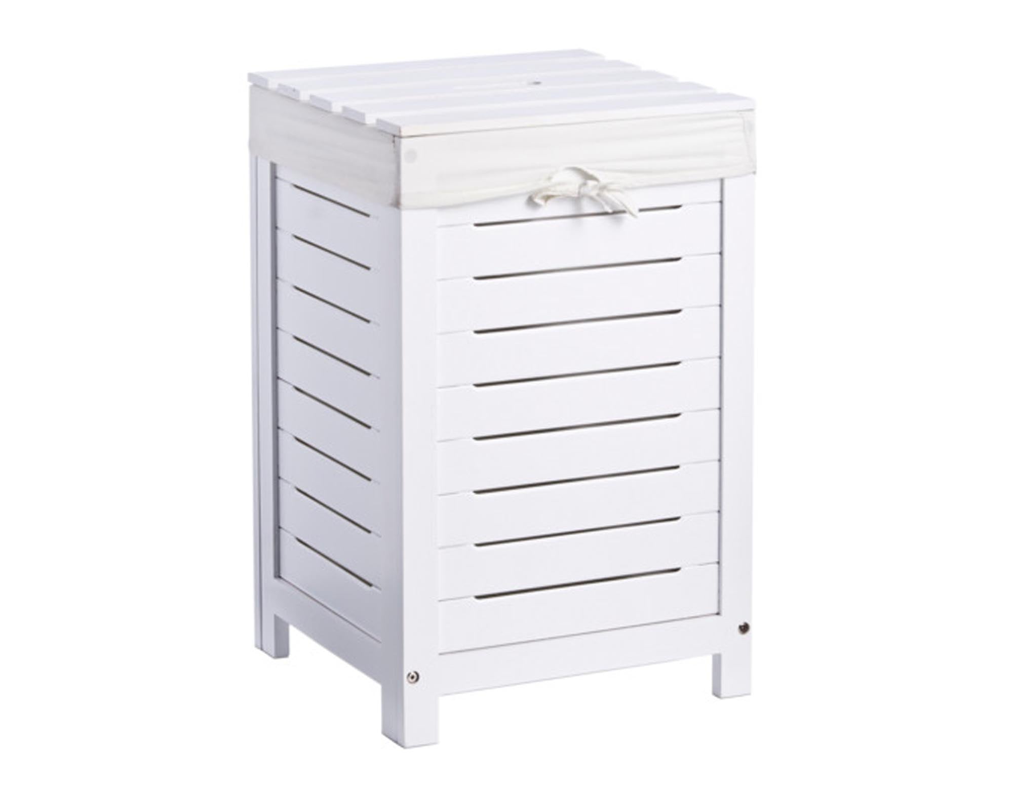 Zeller Lavandry torace mdf cotone bianco 35x35x55 cm