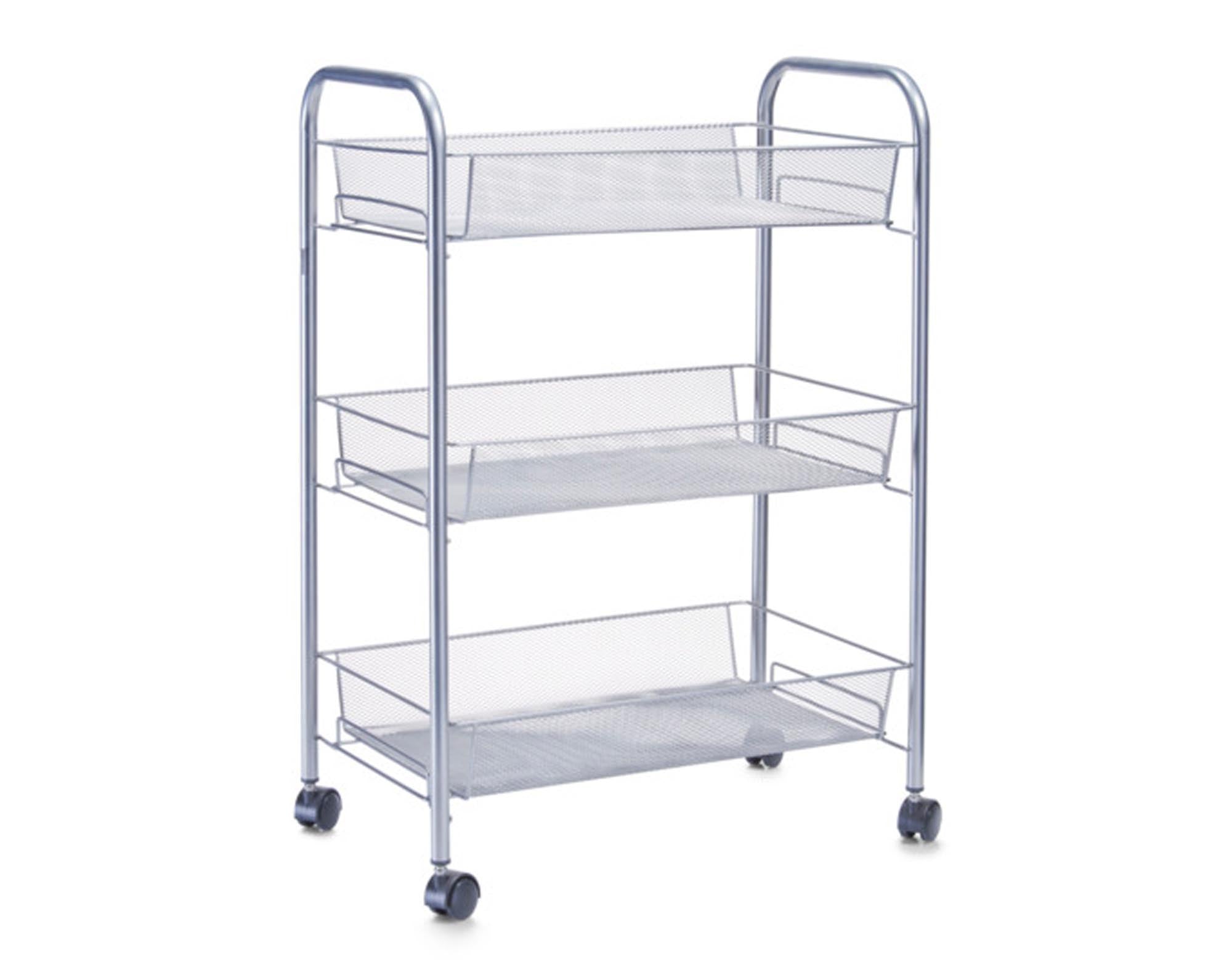 Zeller floors mesh silver 43.5x26x62.5 cm