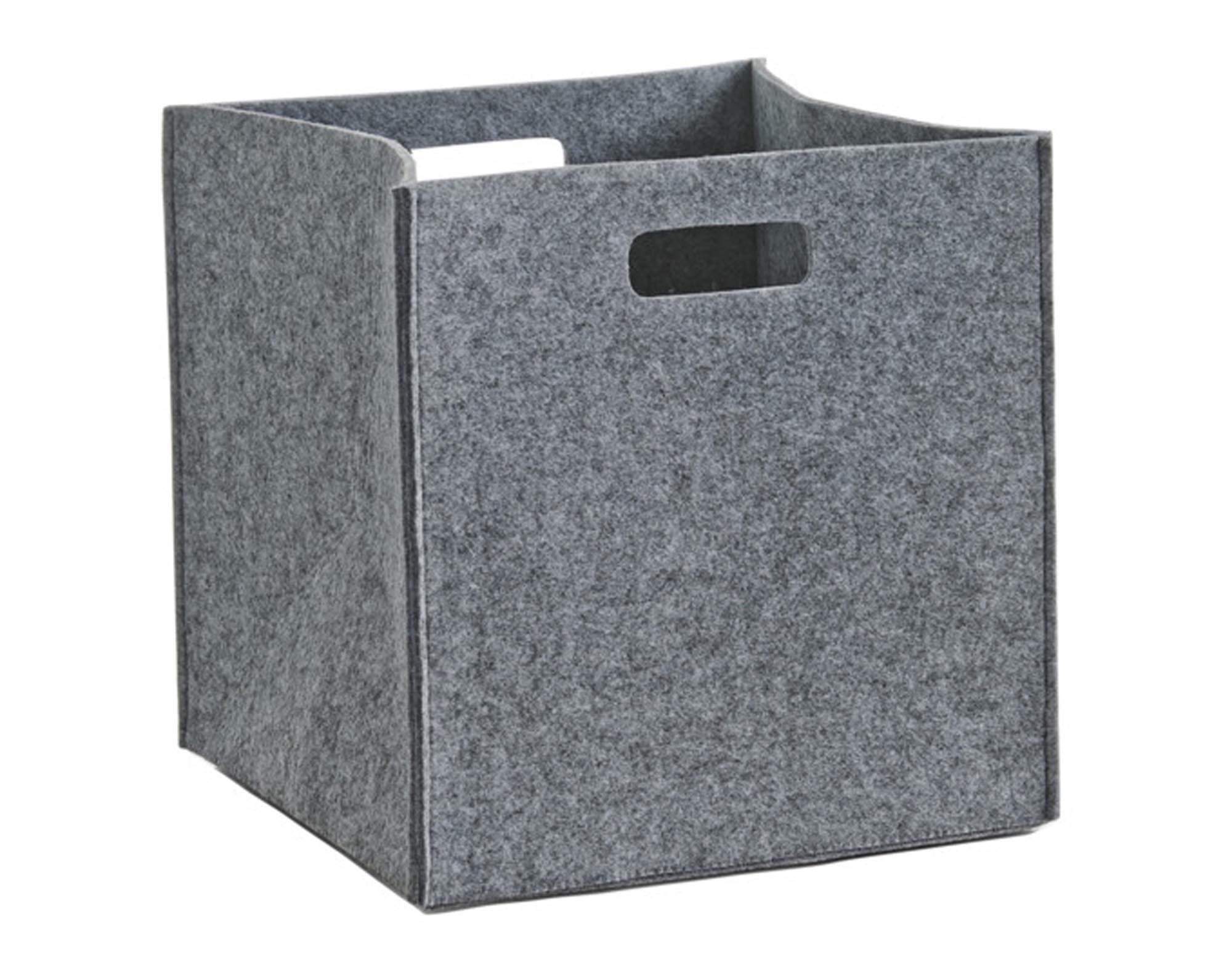 ZELLER Korb eckig Filz grau 32x32x32 cm